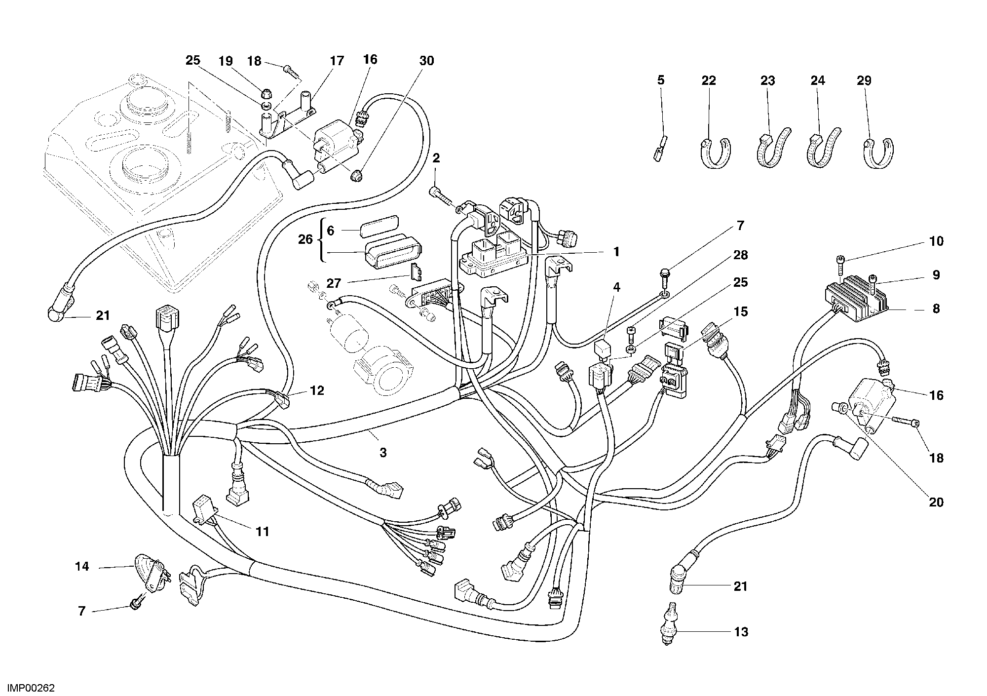 018 FAISCEAU DE FILS POUR MONSTER S2R 800 2005