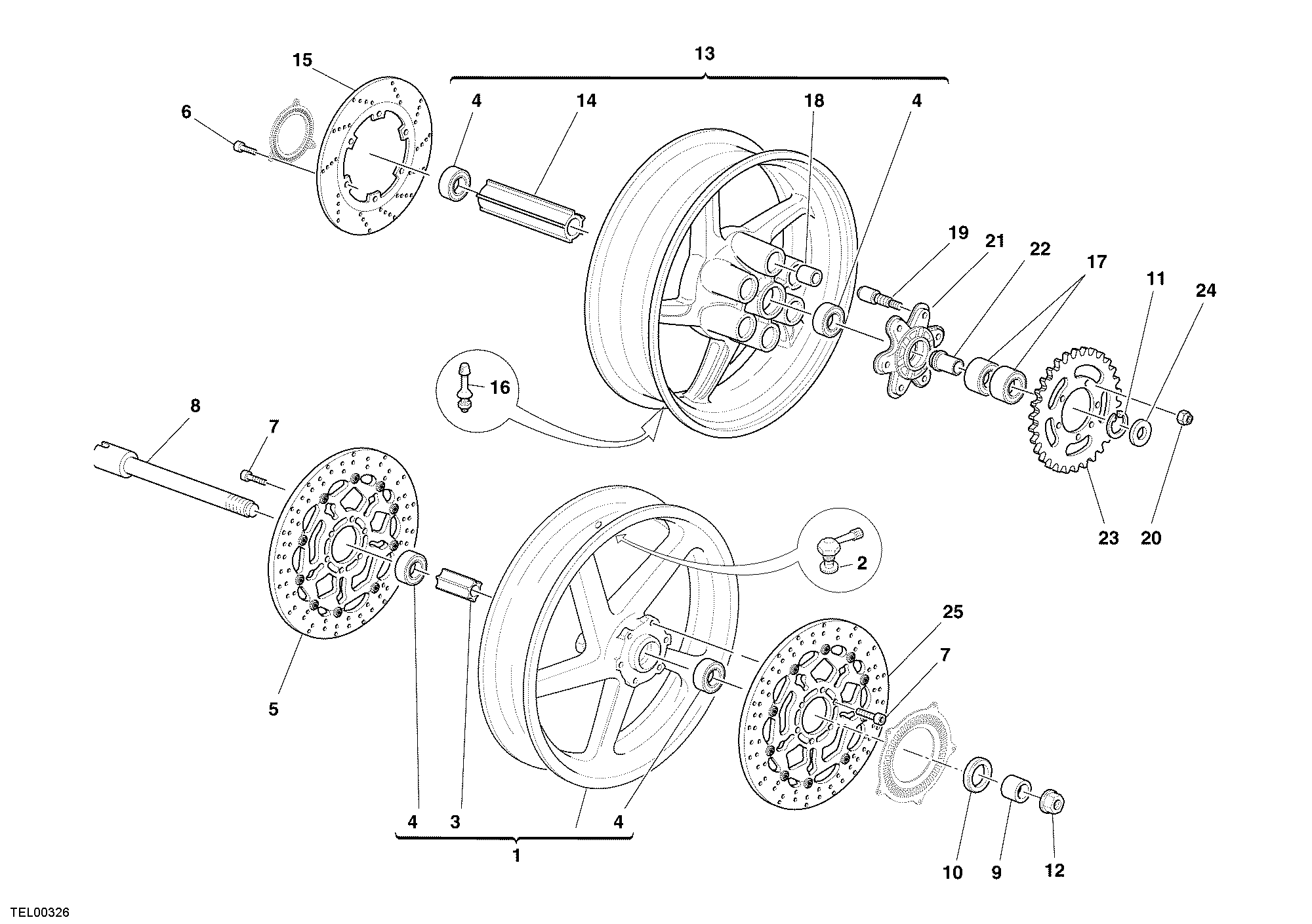 038 ROUES POUR SPORT TOURING ST3 S ABS 2006