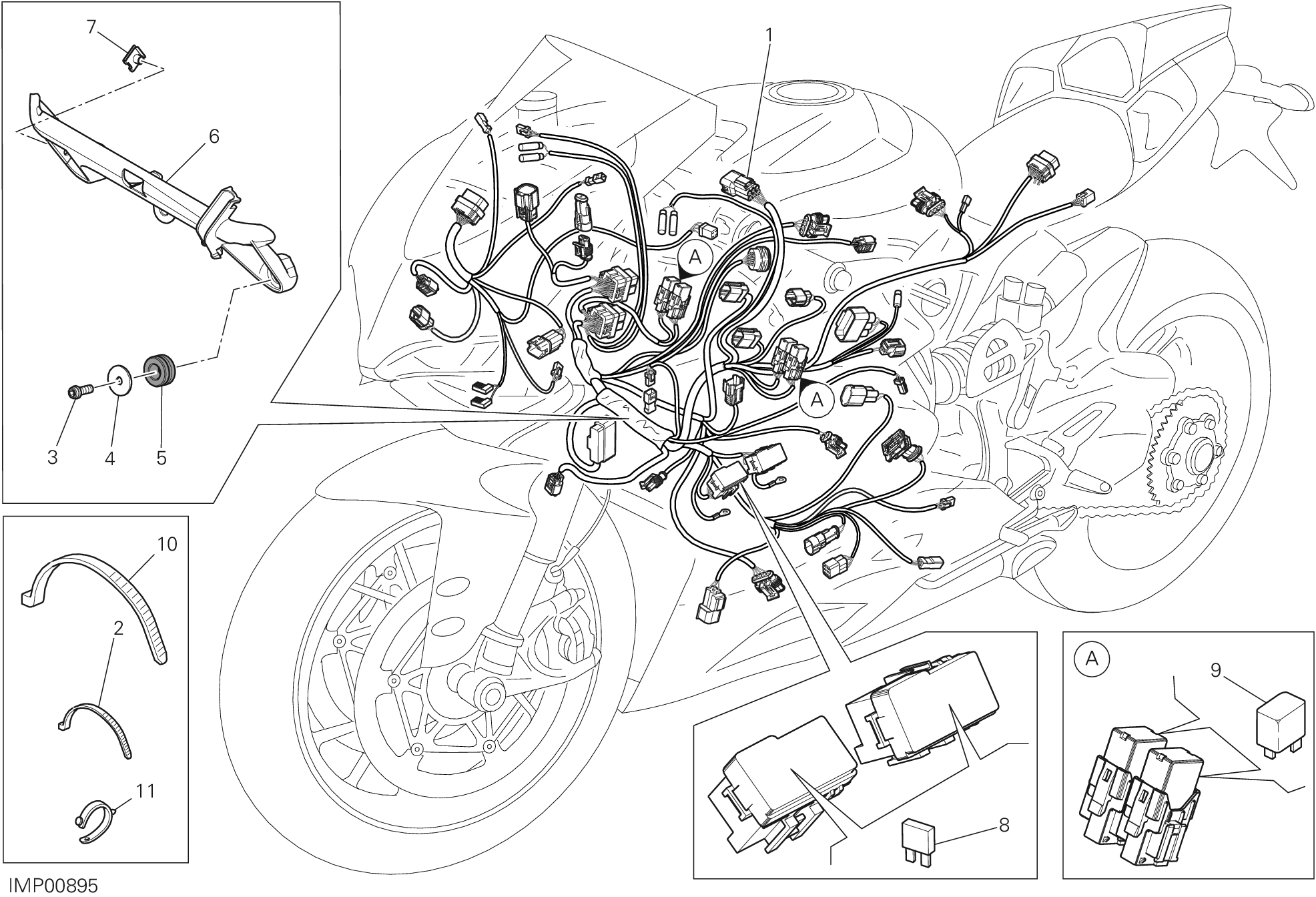 18C FAISCEAU DE FILS POUR SUPERBIKE 1199 PANIGALE SUPERLEGGERA 2014