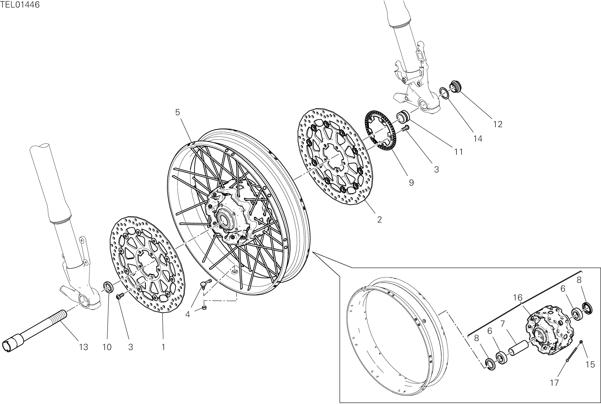 28A ROUE AVANT POUR MULTISTRADA V4S 2021