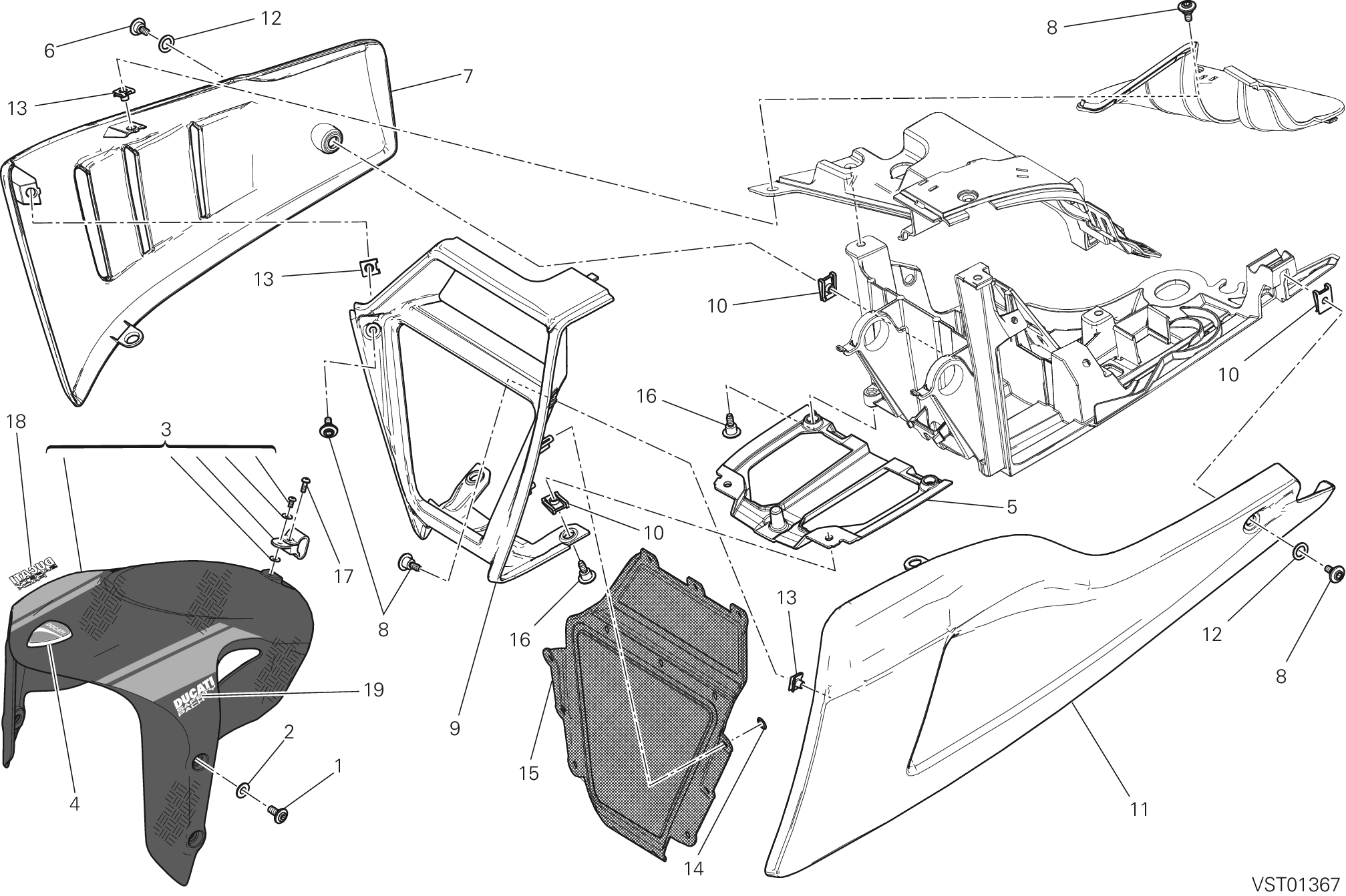 34B GARDE BOUE AVANT POUR DIAVEL CARBON FL 2015