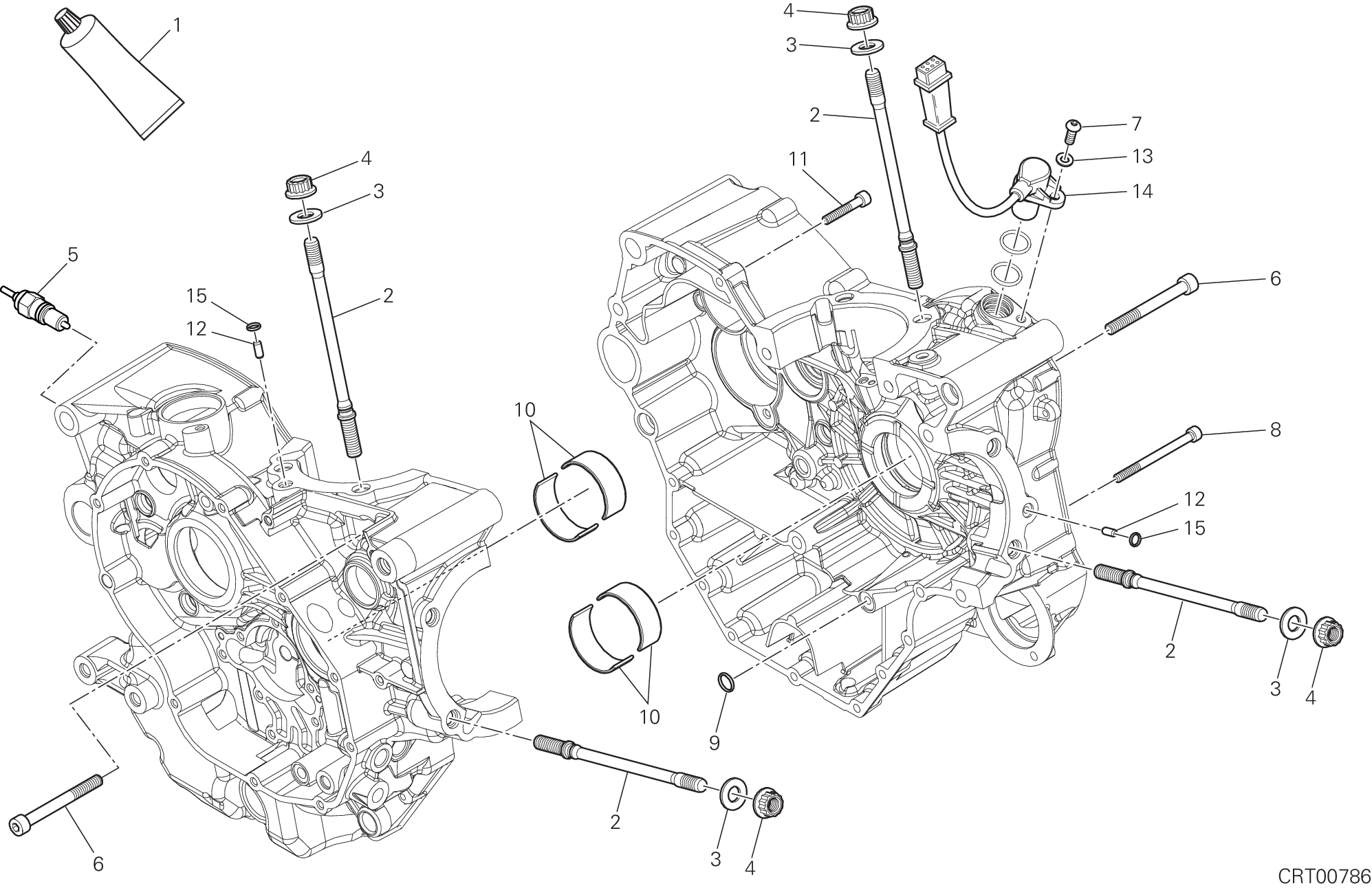 10A PAIRE DE DEMI CARTERS POUR MULTISTRADA 950 TOURING 2018