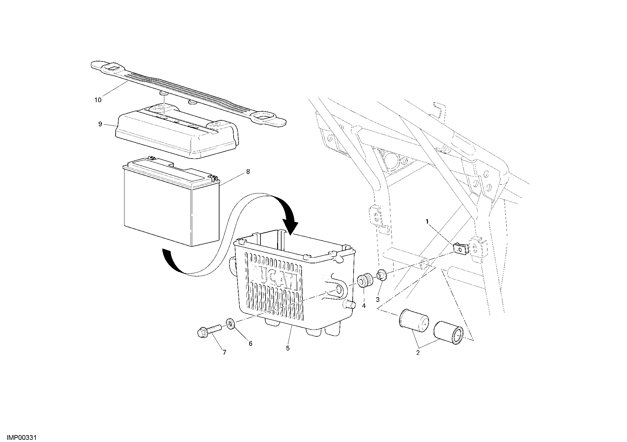 036 BATTERIE POUR SPORTCLASSIC SPORT 1000 S 2007