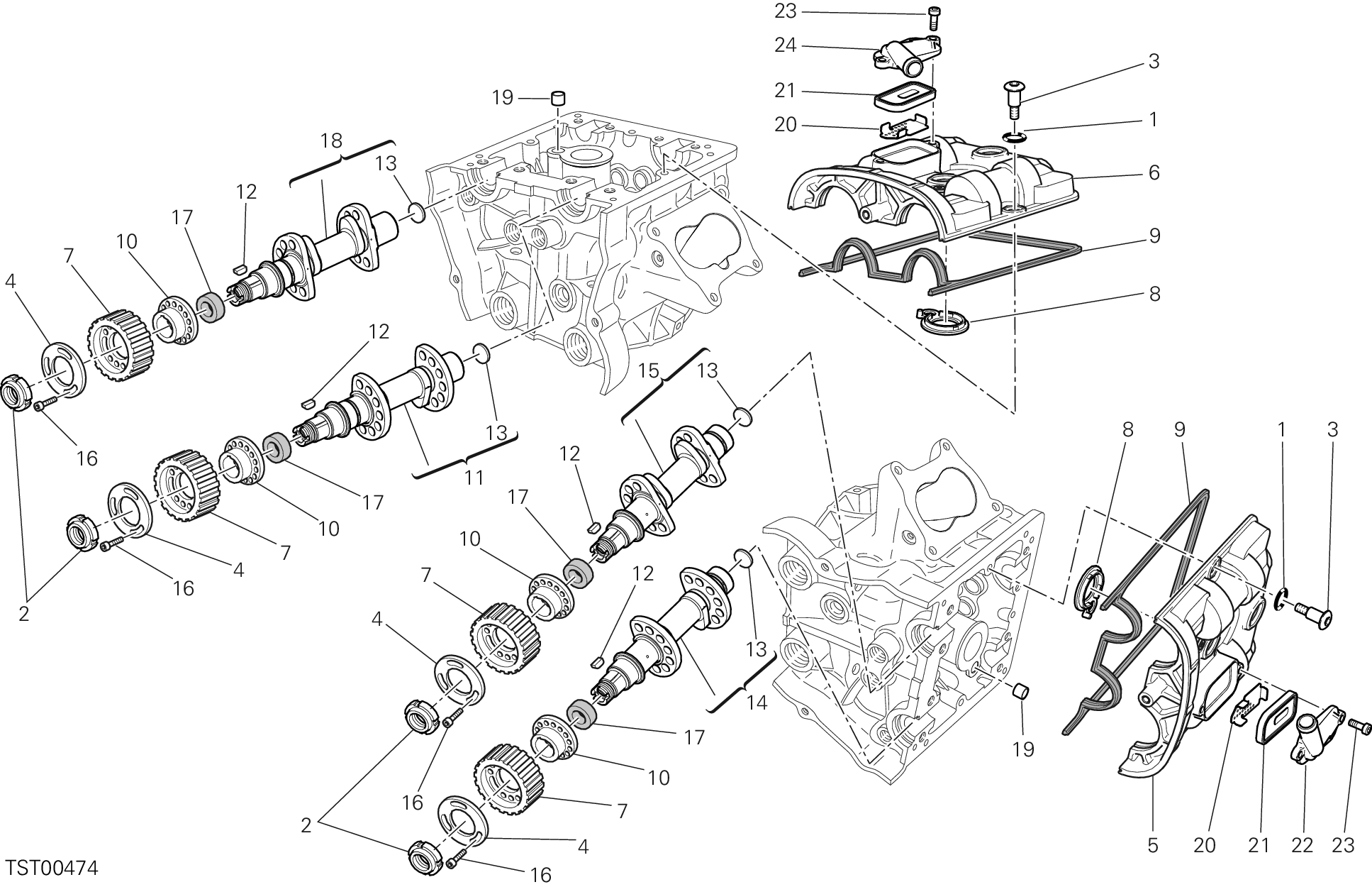 013 ARBRE A CAMES POUR MULTISTRADA 1200 S GT 2013