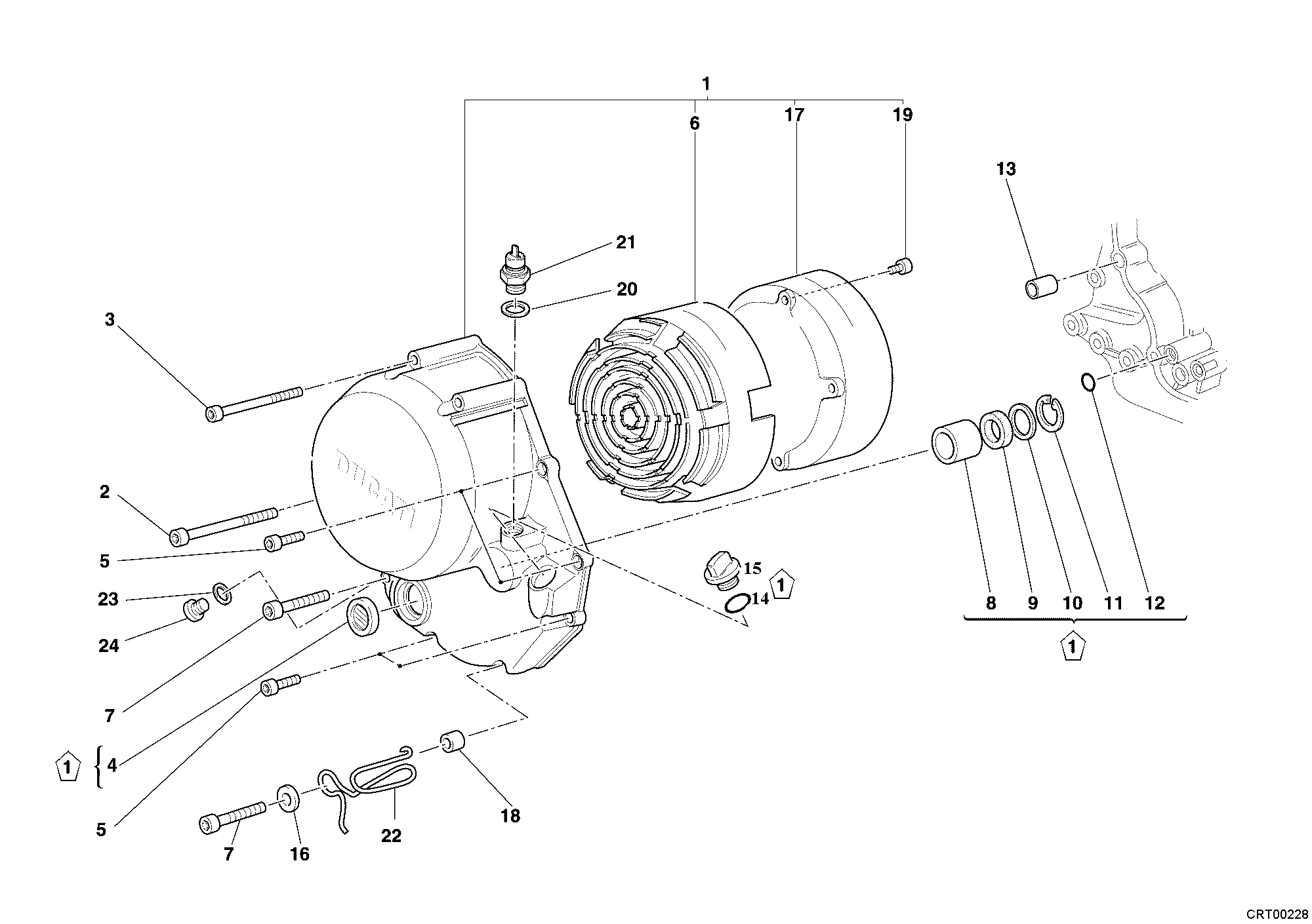 005 COUVERCLE EMBRAYAGE POUR MONSTER 400 2005