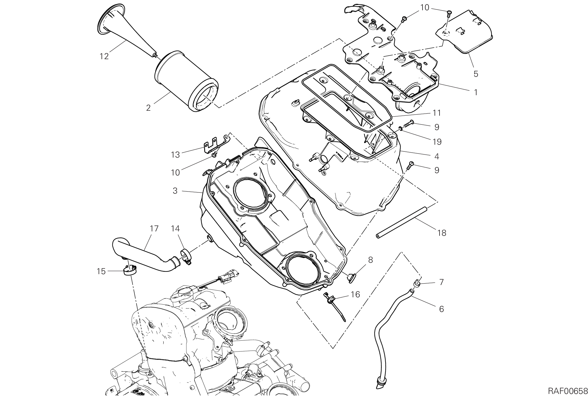 34A ASPIRAZIONE ARIA SFIATO OLIO POUR HYPERMOTARD 950 RVE 2021