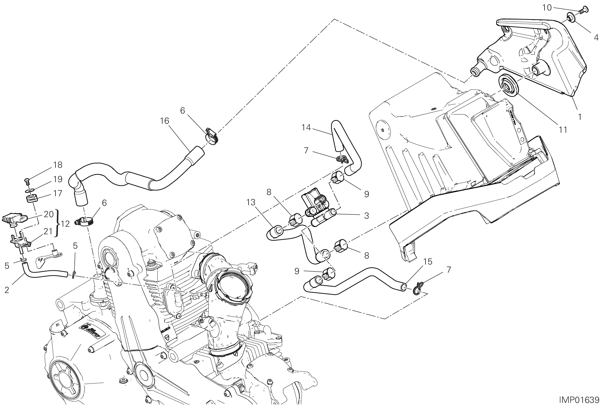 35B SYSTEME AIR SECONDAIRE POUR SCRAMBLER 1100 PRO DARK 2022