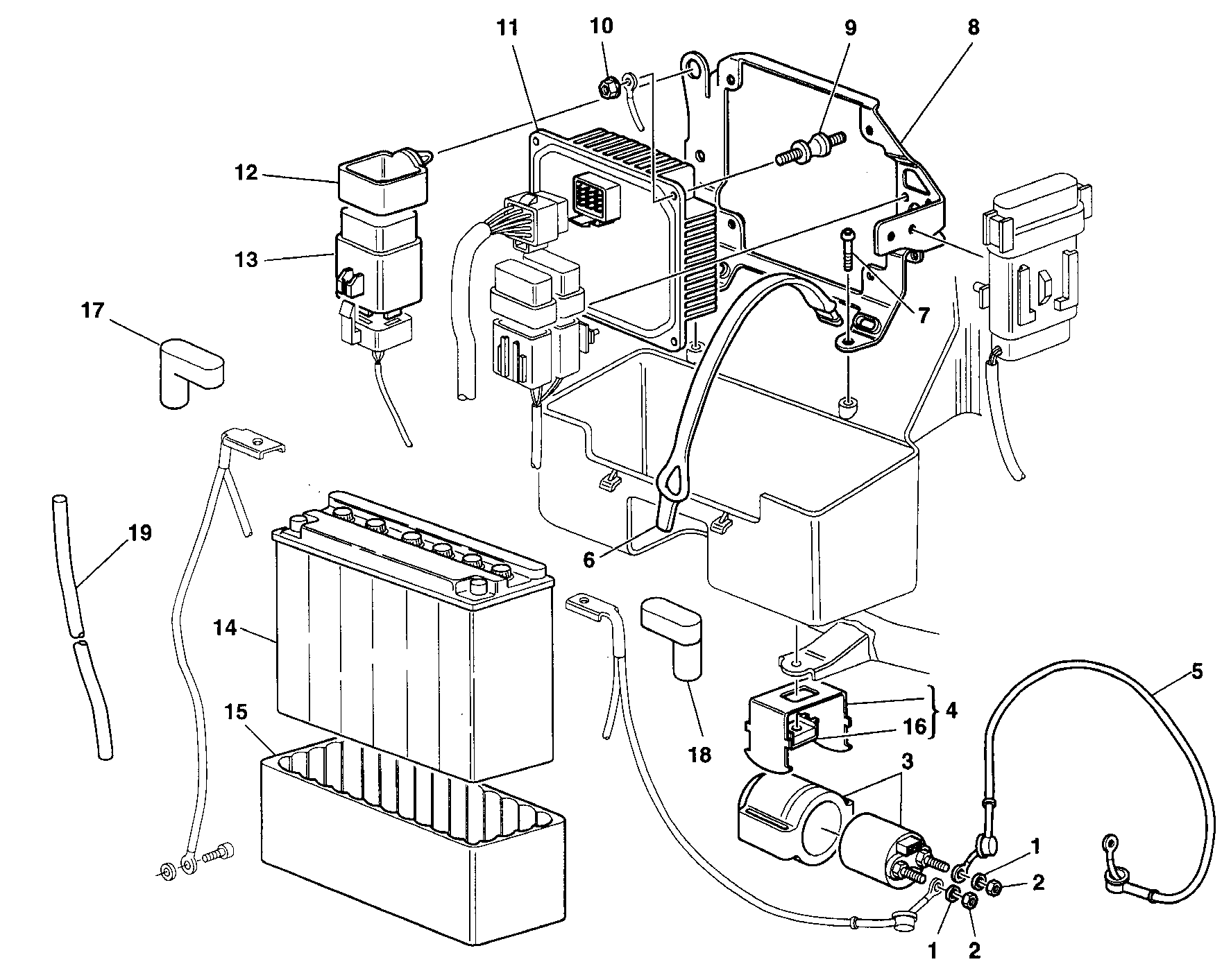 030 BATTERIE POUR SUPERSPORT 900 SS 1998