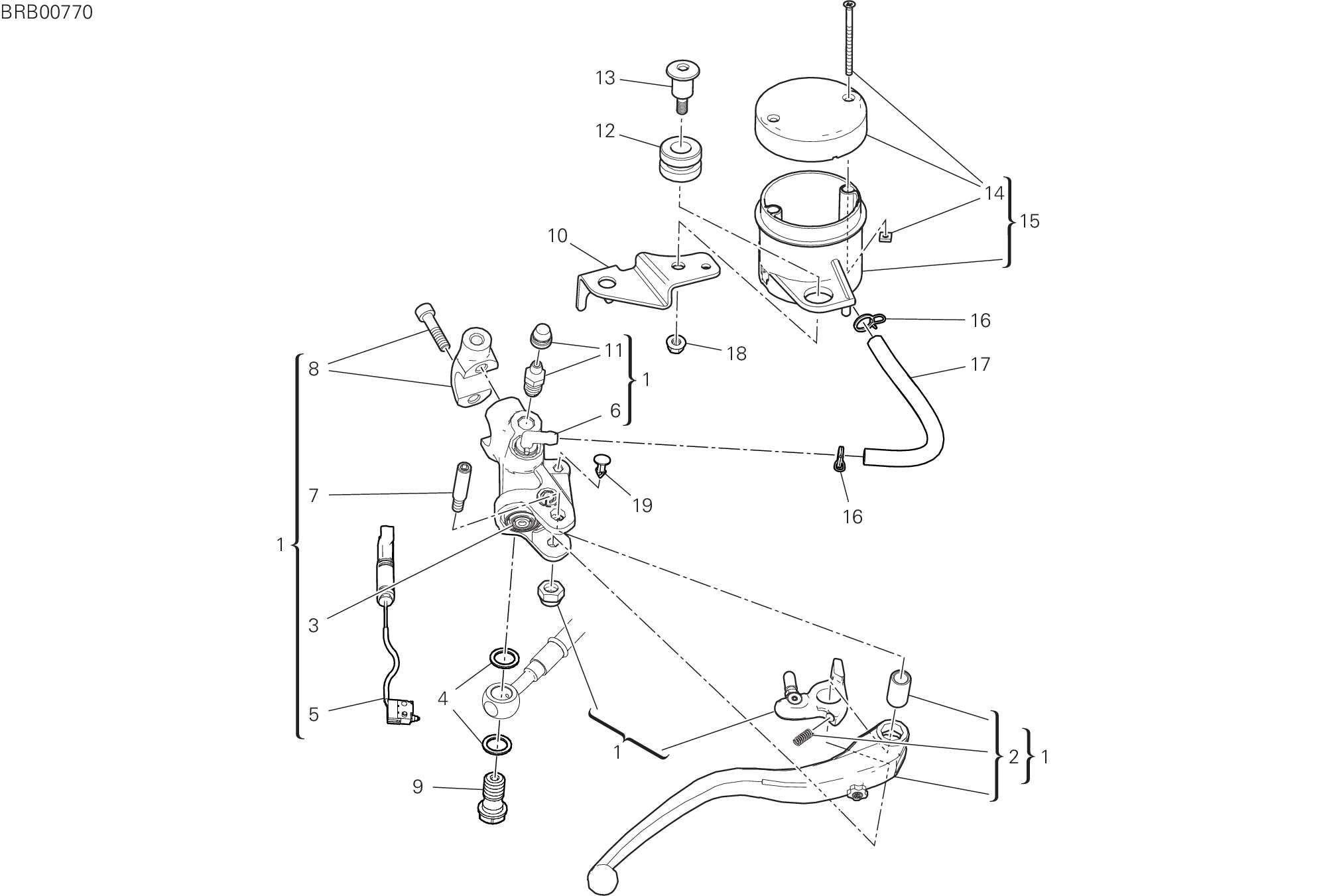 19A POMPE FREIN AVANT POUR MONSTER SP 2023