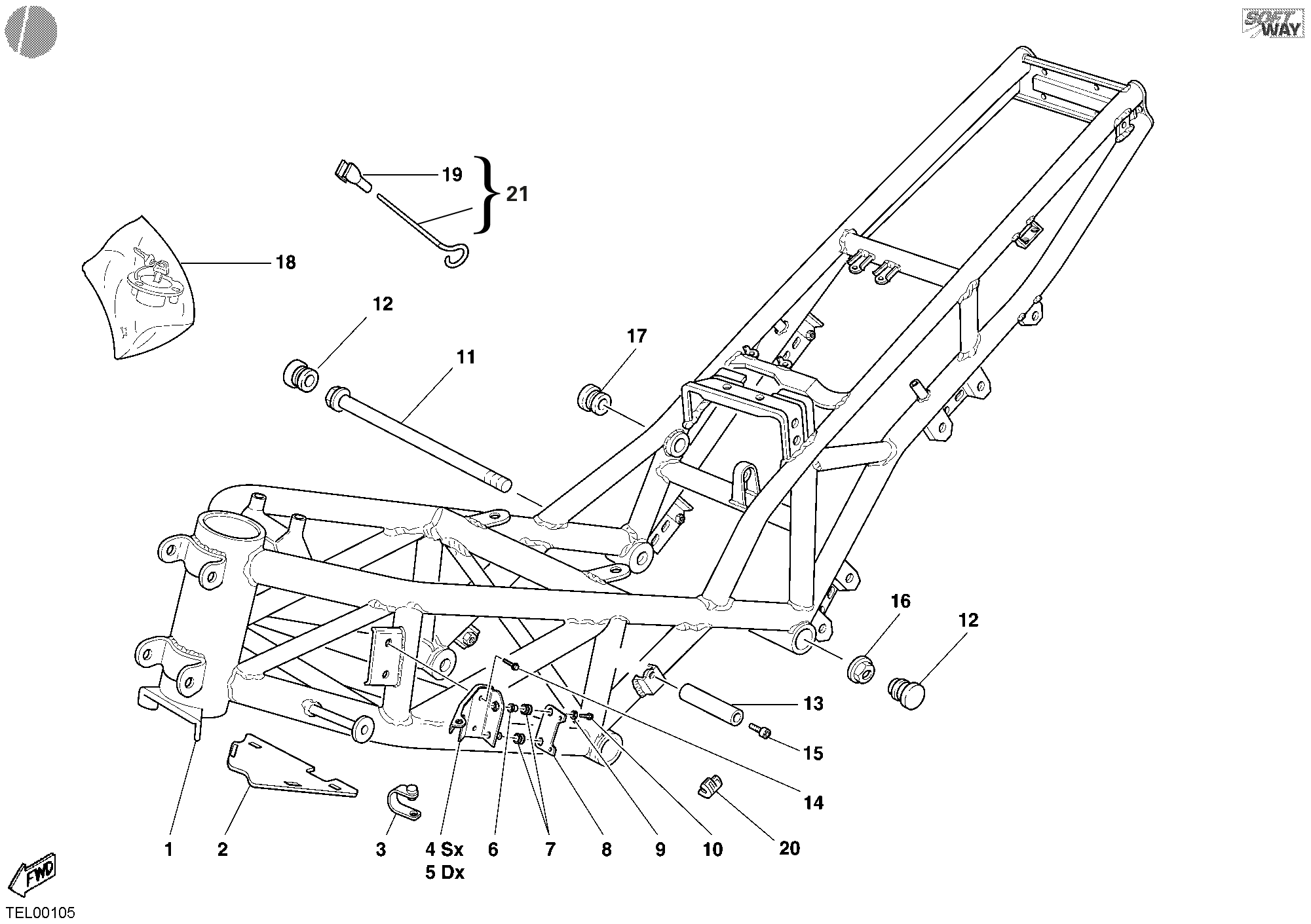 019 CADRE POUR SPORT TOURING ST4 2002