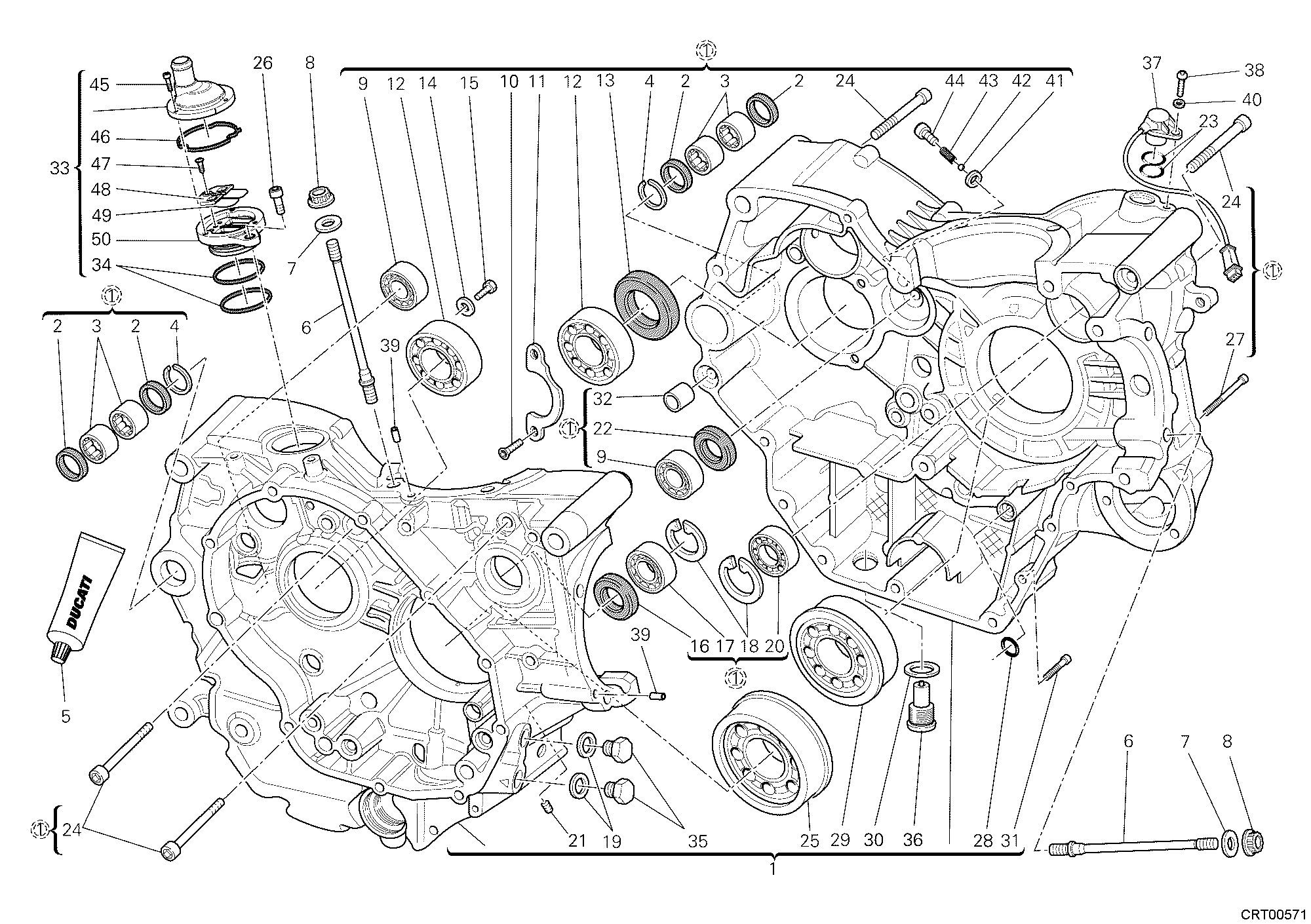 010 CARTER MOTEUR POUR MONSTER 696 2011