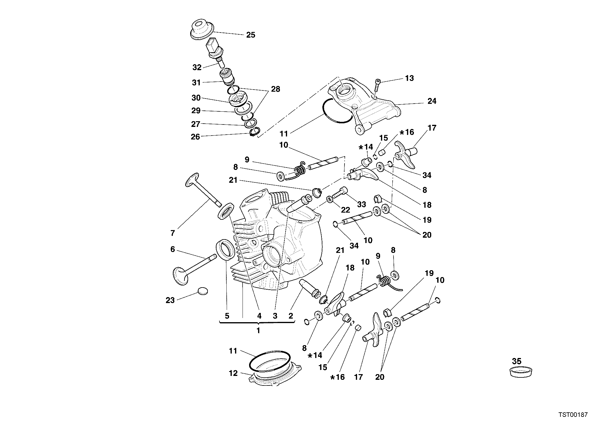 015 CULASSE HORIZONTALE POUR SUPERSPORT 1000 SS 2006