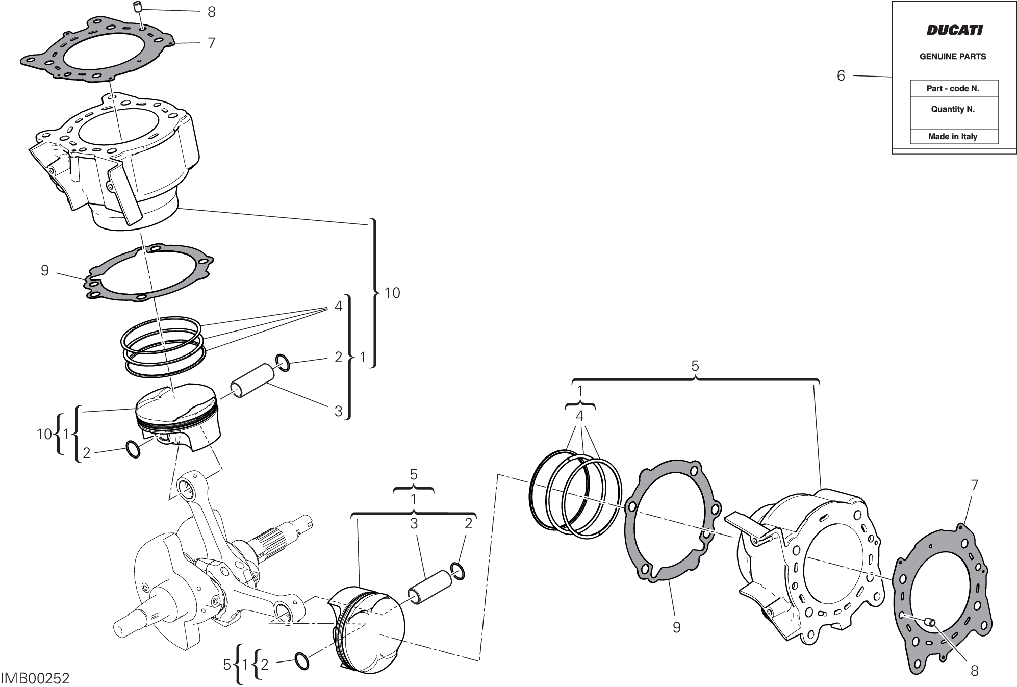 06A CYLINDRES PISTONS POUR HYPERMOTARD 950 2024