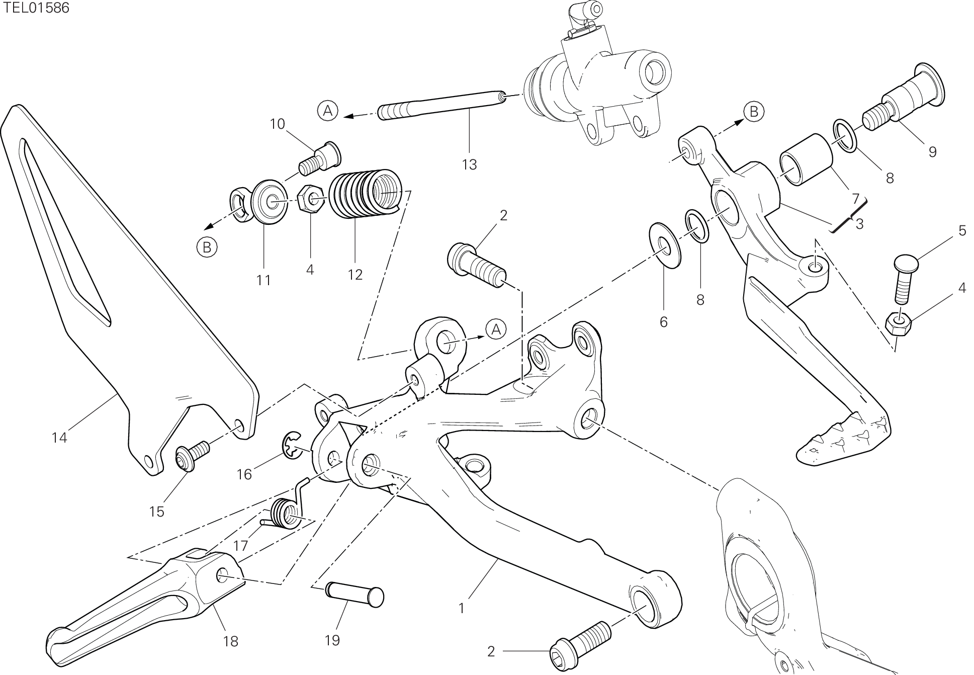 26B REPOSE PIEDS DROIT POUR SUPERBIKE PANIGALE V4 2022
