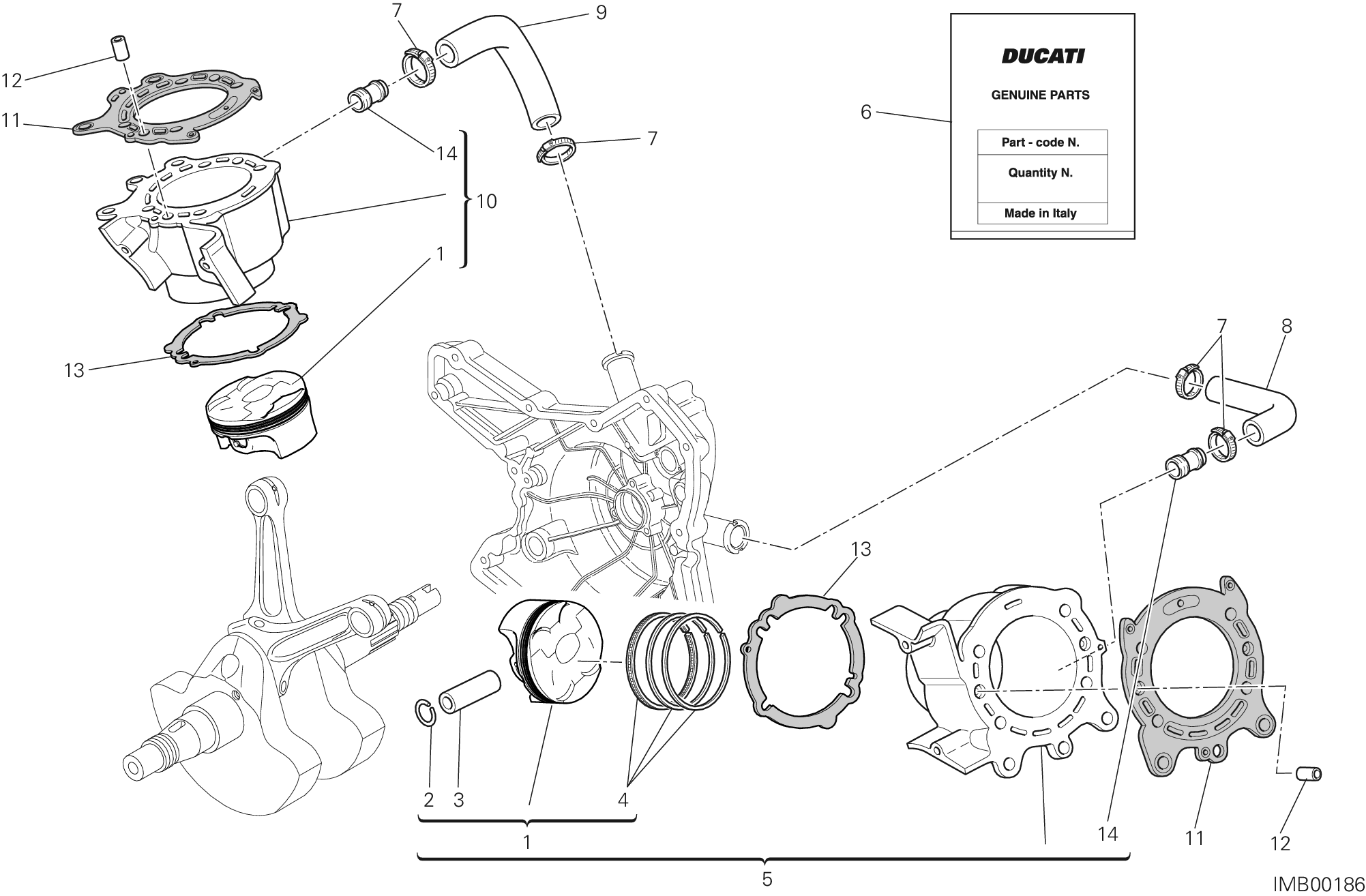 007 CYLINDRES PISTONS POUR HYPERMOTARD HYPERSTRADA 2015