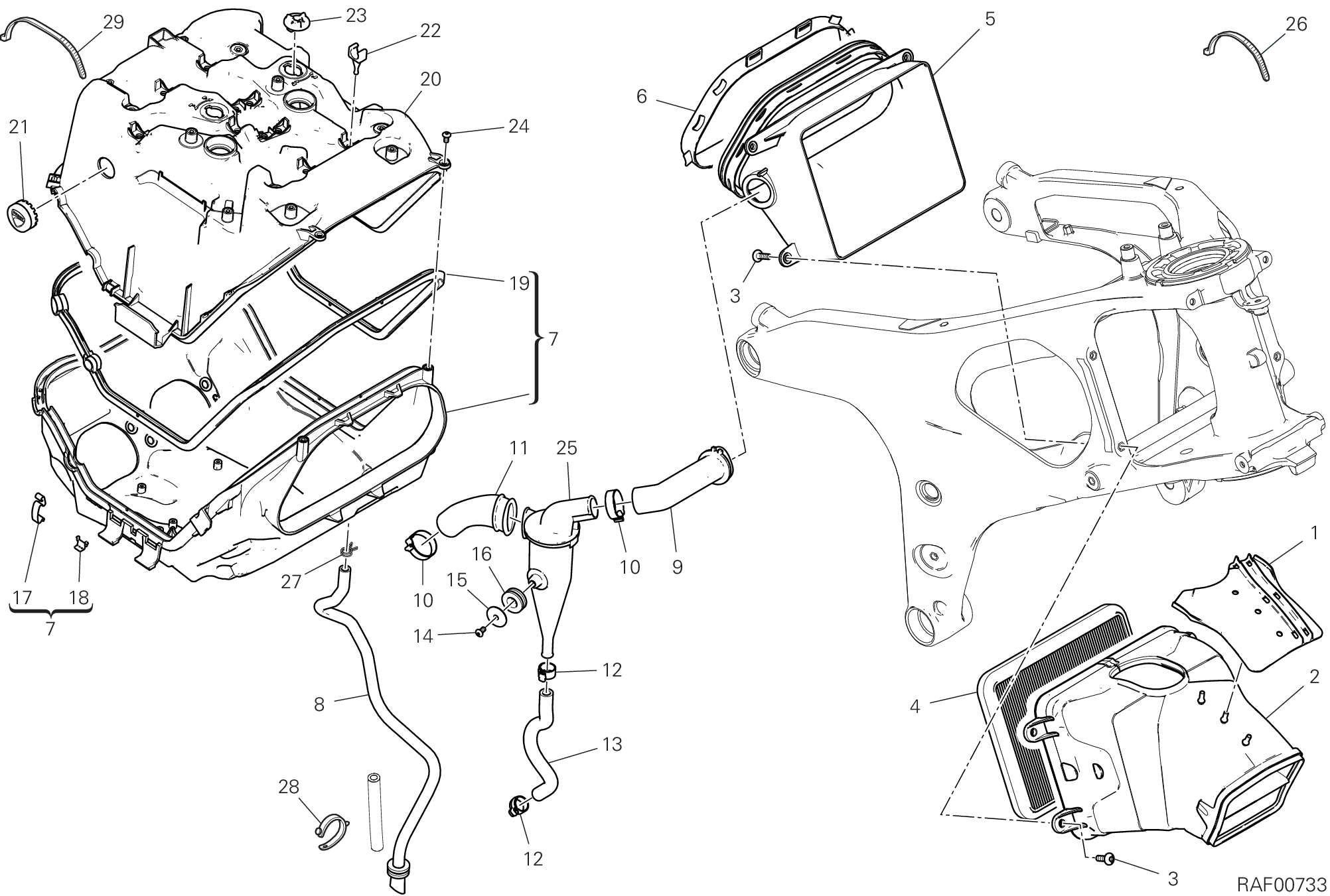 35A ASPIRAZIONE ARIA SFIATO OLIO POUR SUPERBIKE PANIGALE V4 R 2024