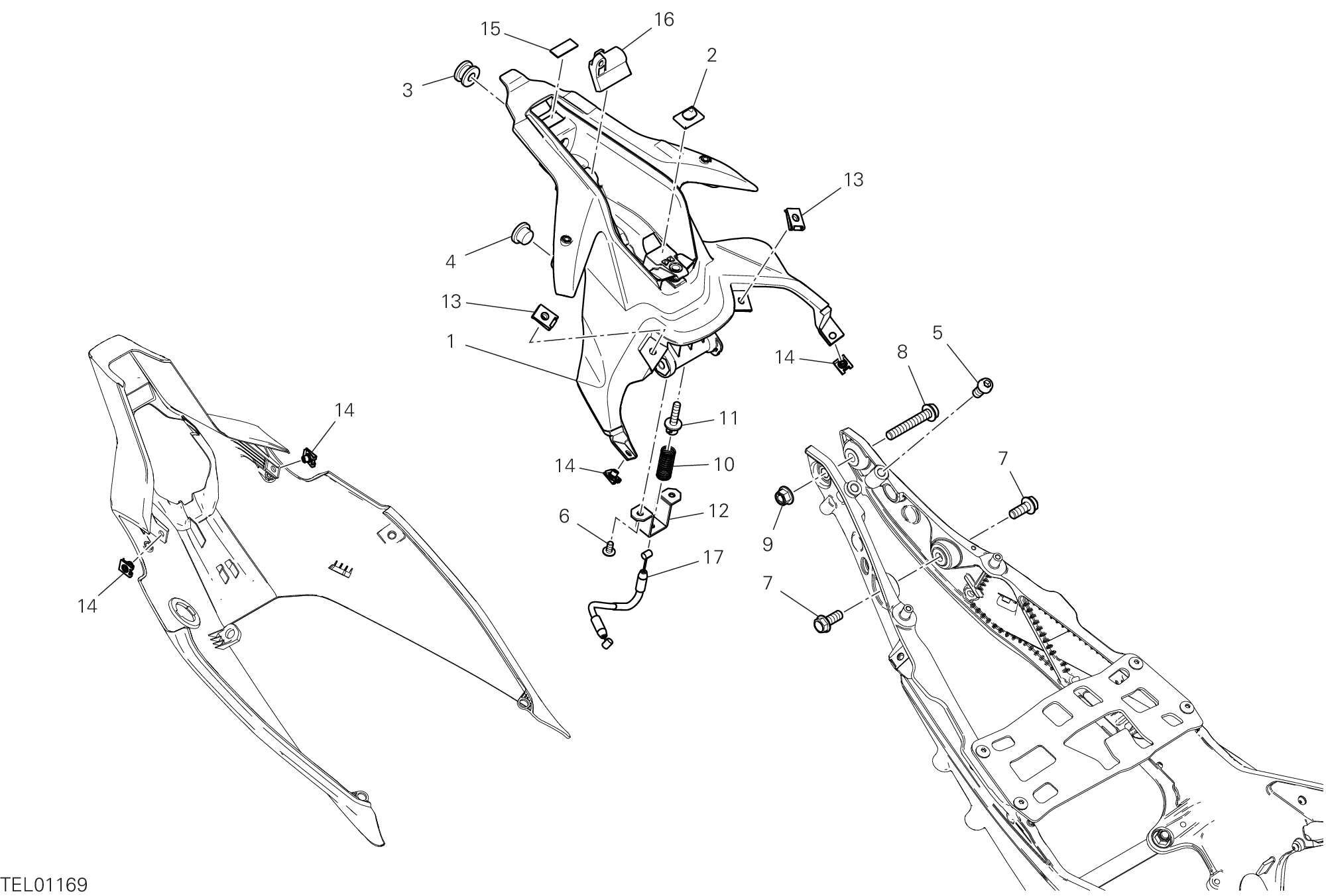 33C COUVETTE PORTE OBJETS POUR SUPERBIKE PANIGALE V4 R 2023