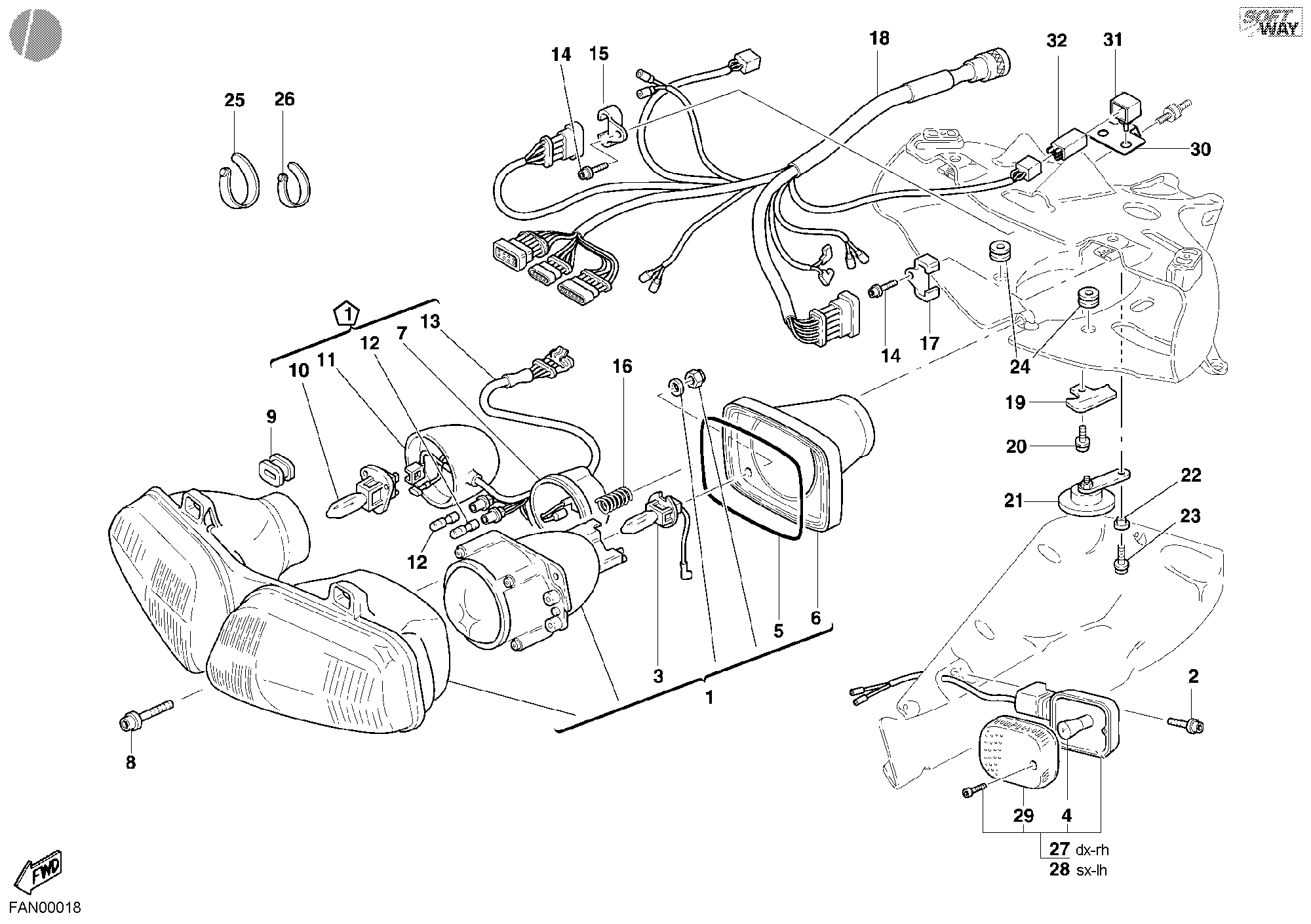021 FEU AVANT POUR SUPERBIKE 998 2002