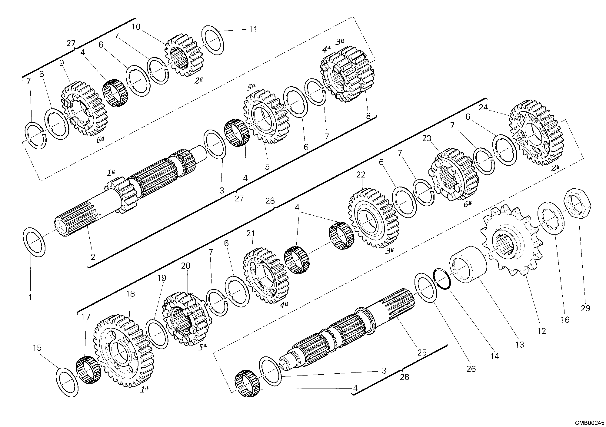 003 BOITE DE VITESSES POUR MULTISTRADA 1200 S PIKES PEAK 2012