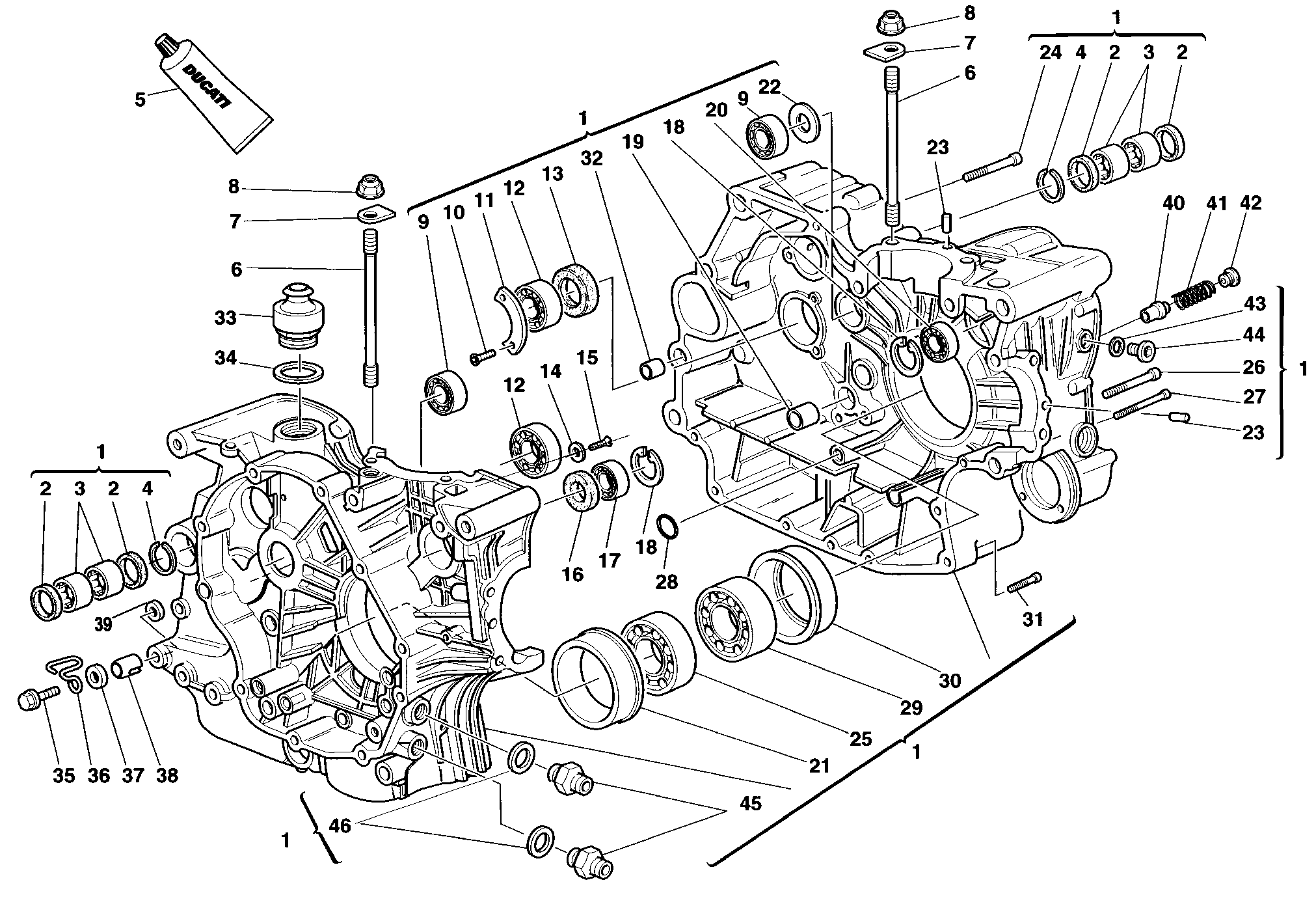 010 CARTER MOTEUR POUR MONSTER 900 S 1998