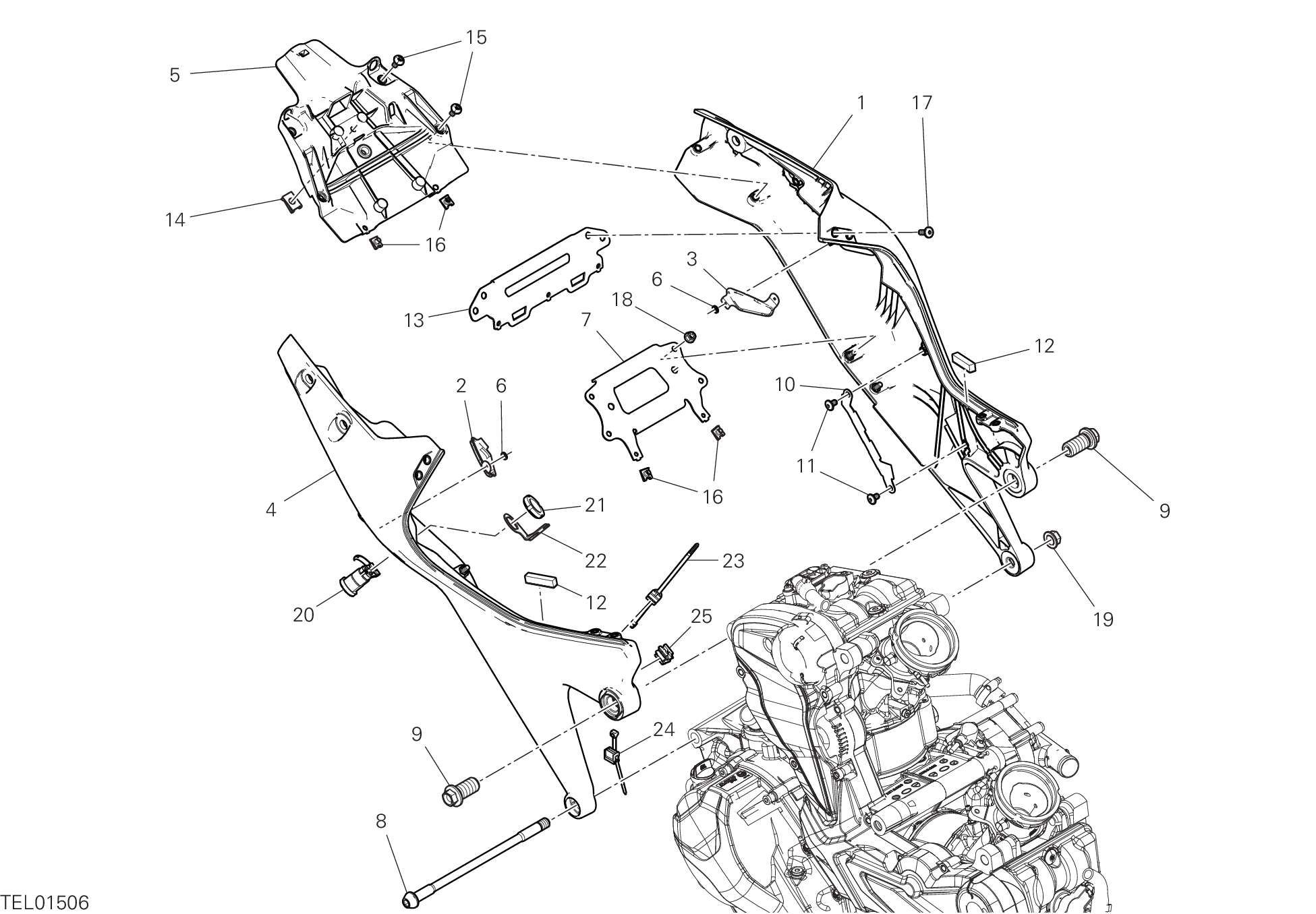 32B BRIDE ARRIERE POUR MONSTER 2023