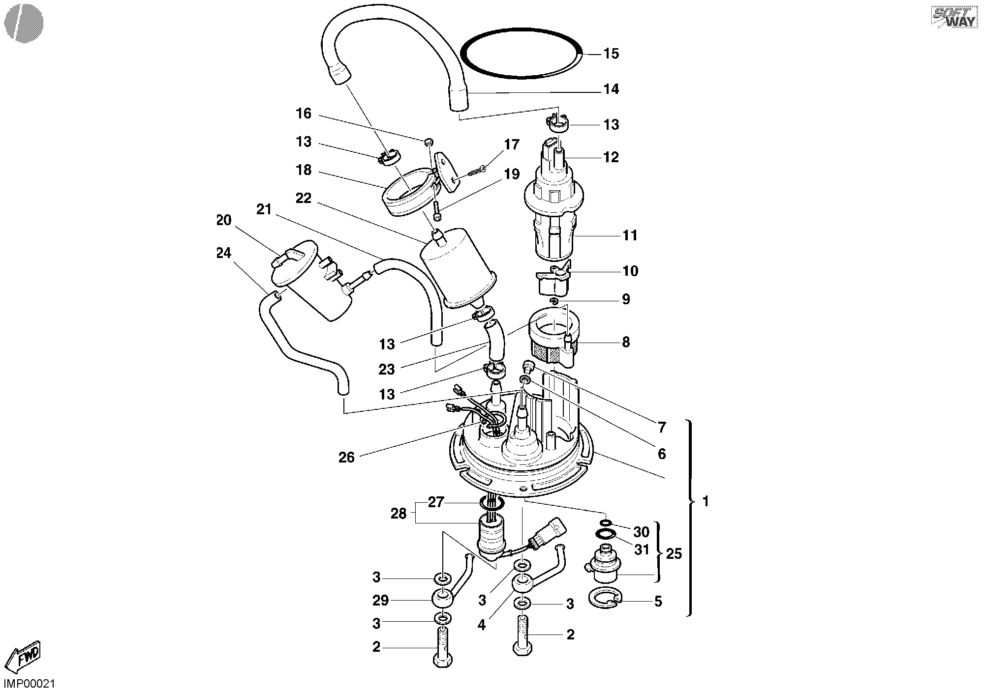 042 POMPE A CARBURANT POUR SPORT TOURING ST4 2003