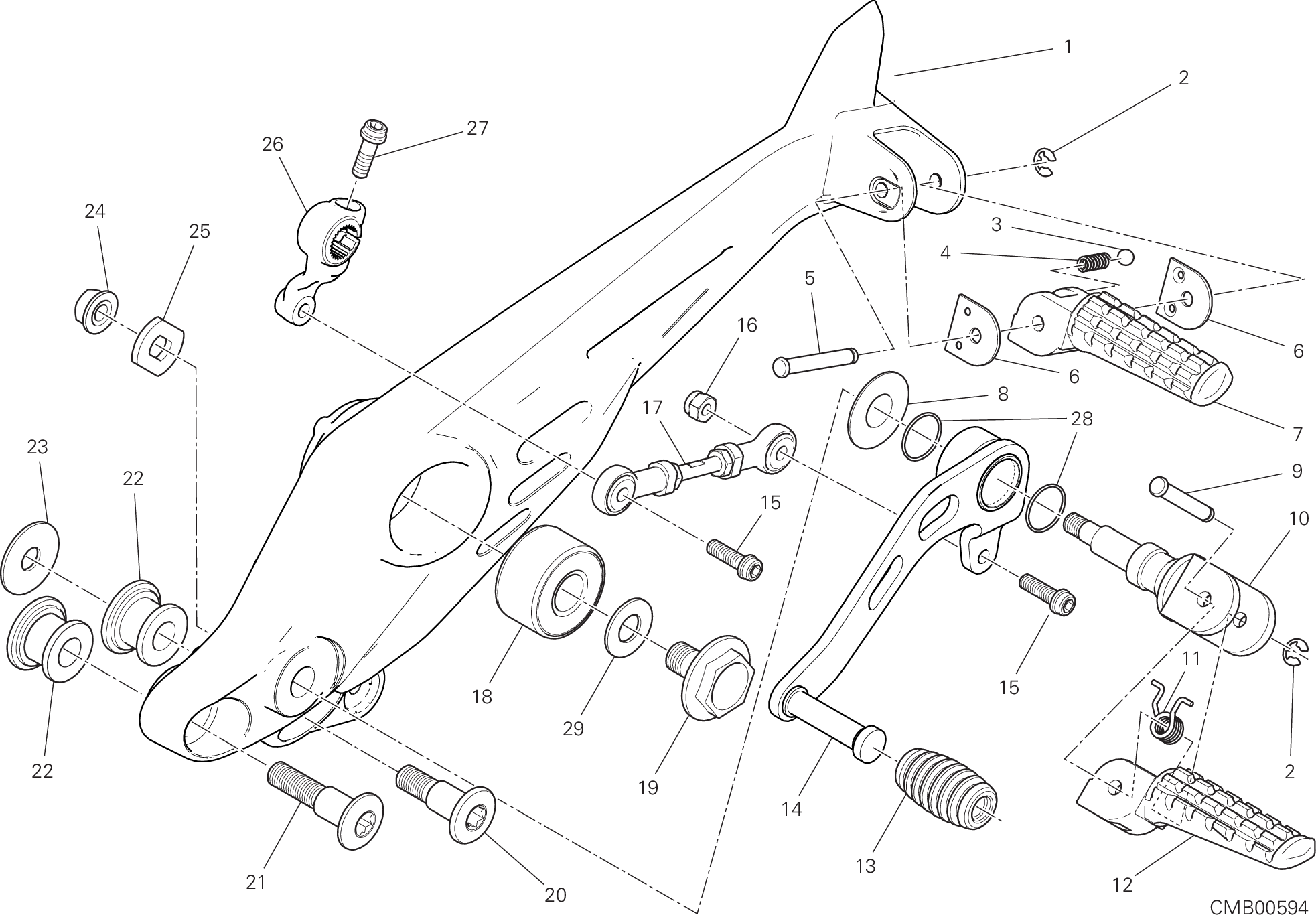 26A REPOSE PIED GAUCHE POUR SCRAMBLER ICON 2G 2023