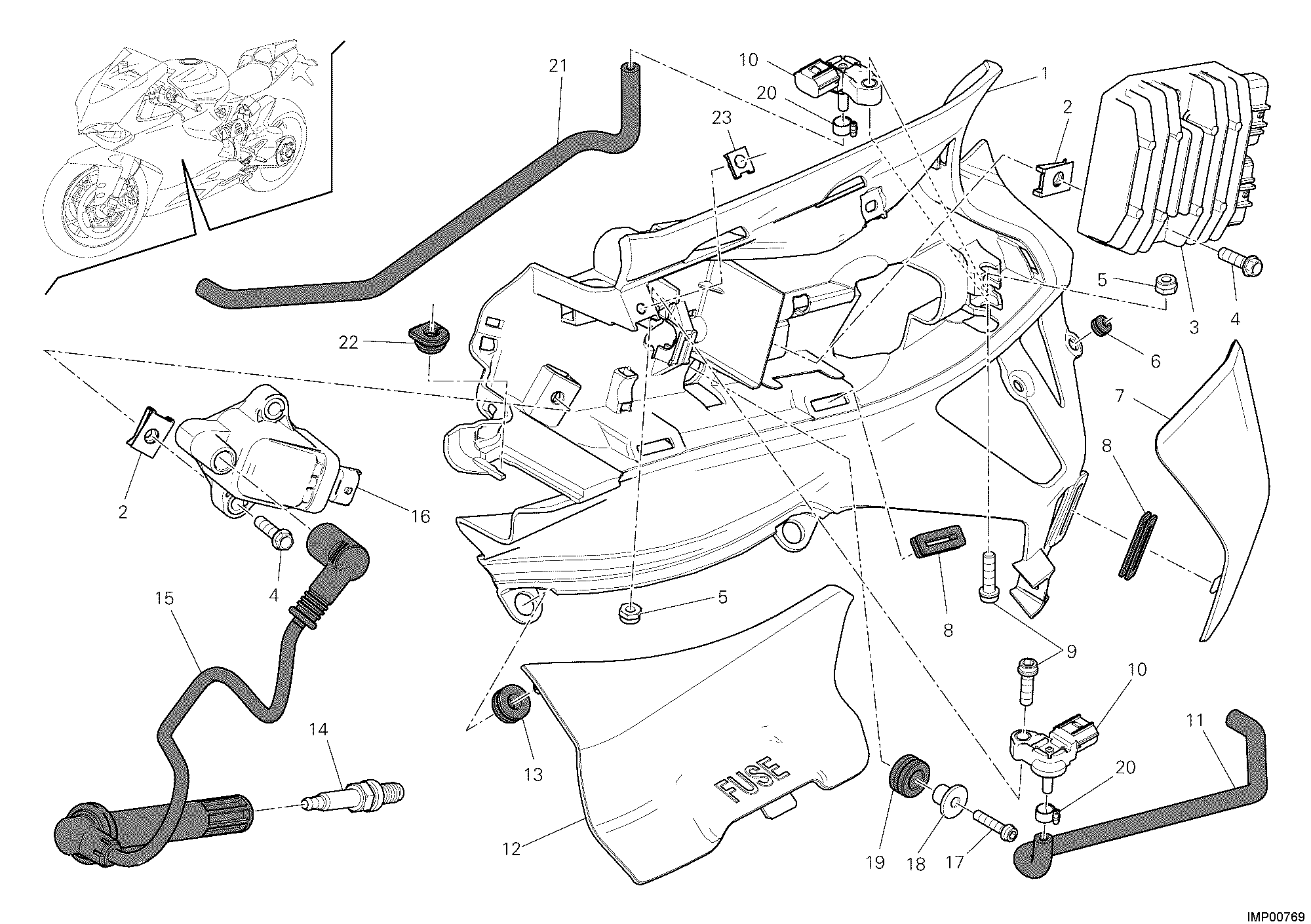 018 REGULATEUR DE TENSION POUR SUPERBIKE 1199 PANIGALE ABS 2012