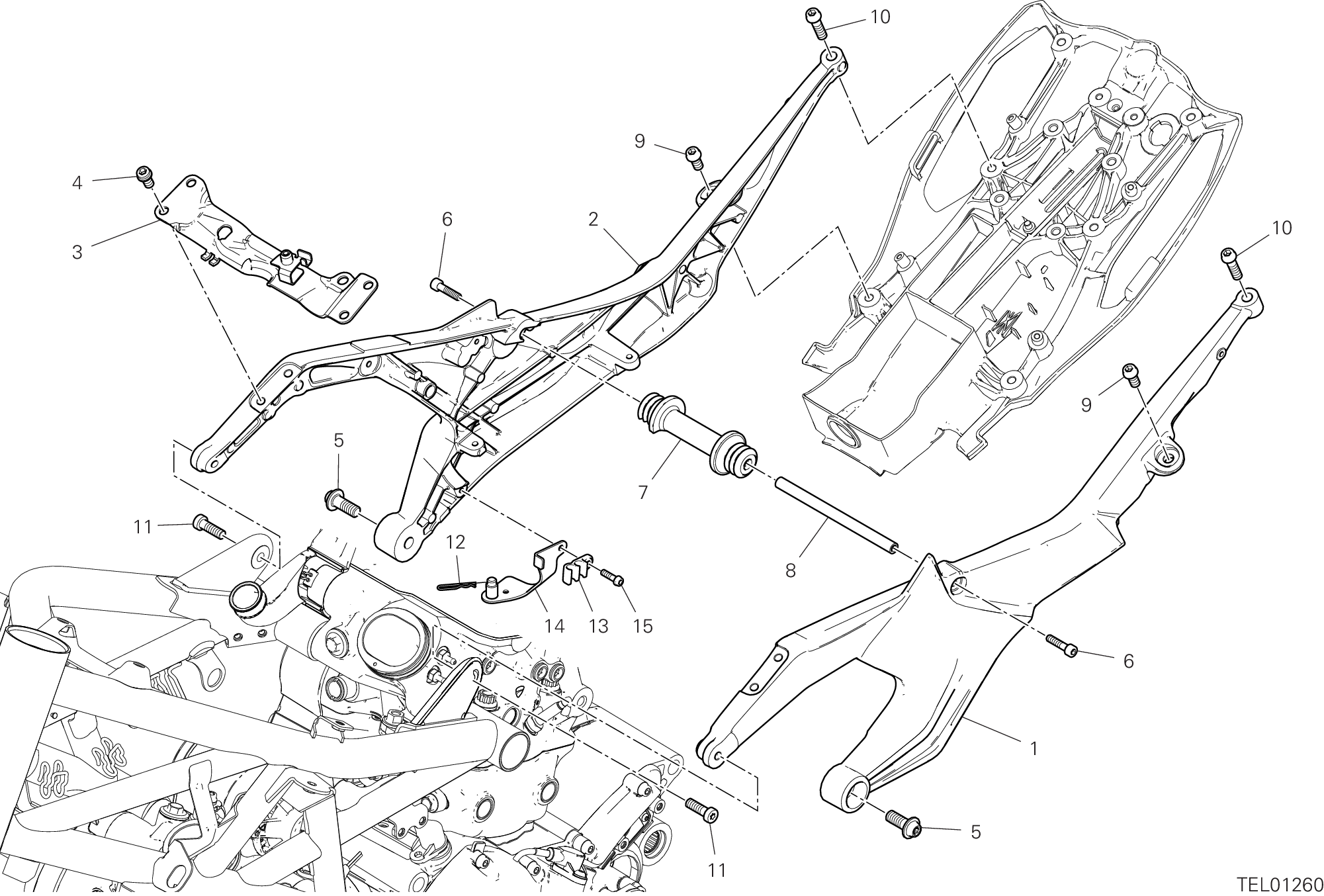 32B BRIDE ARRIERE POUR DIAVEL 1260 2022