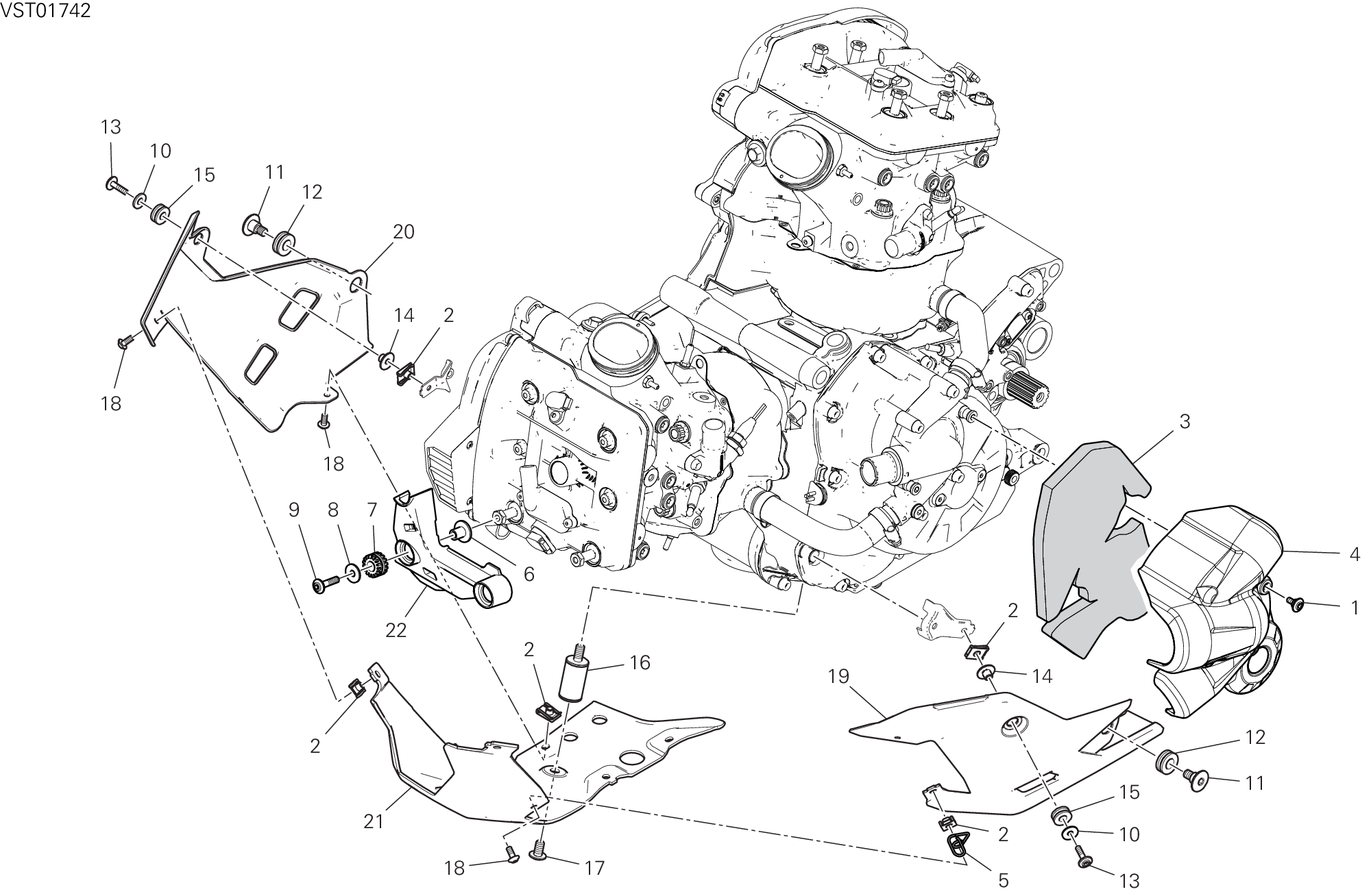 34B HABILLAGE POUR MULTISTRADA 1260 ABS 2018