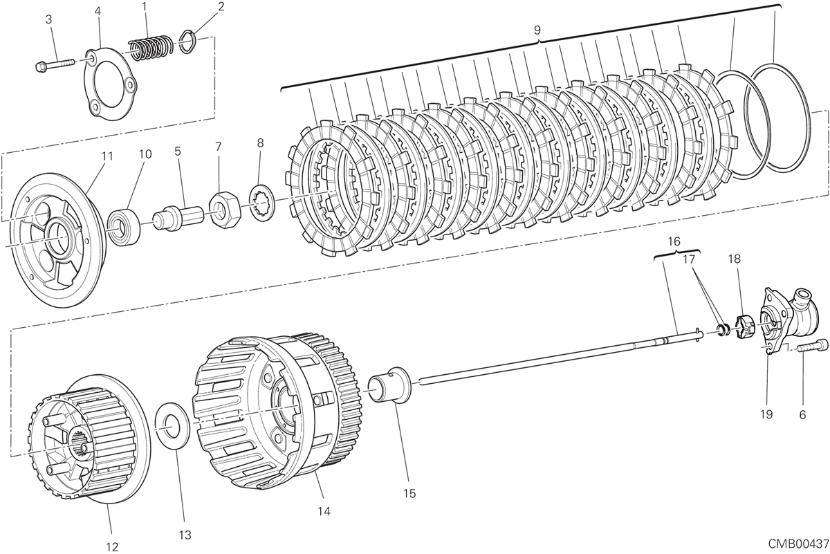 004 EMBRAYAGE POUR MONSTER 1200 S 2015