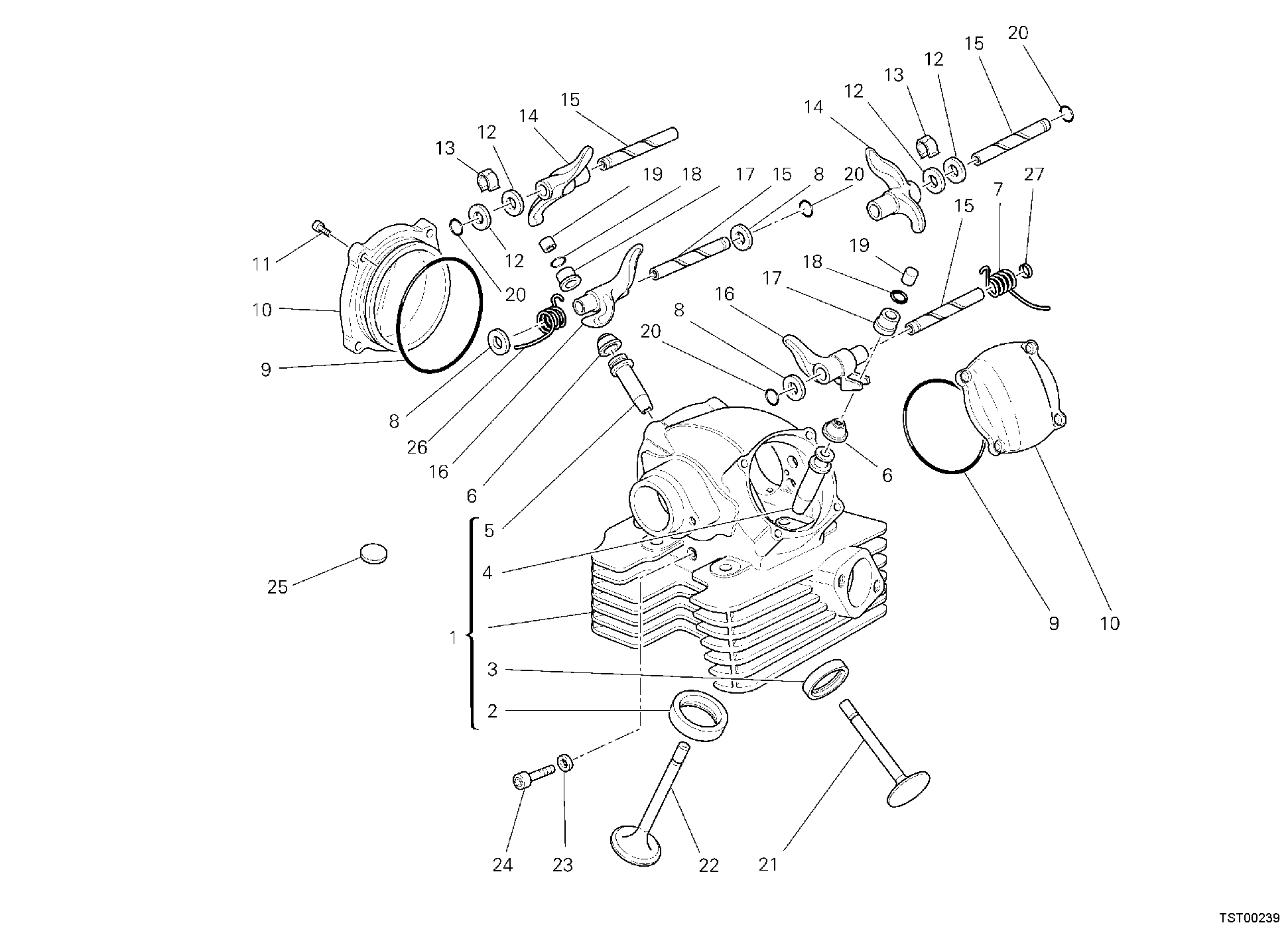 014 CULASSE VERTICALE POUR MULTISTRADA 1100 2007