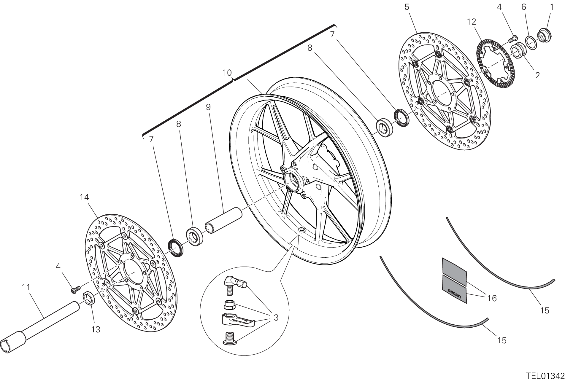 26B ROUE AVANT POUR MULTISTRADA 1260 S GRAND TOUR 2020