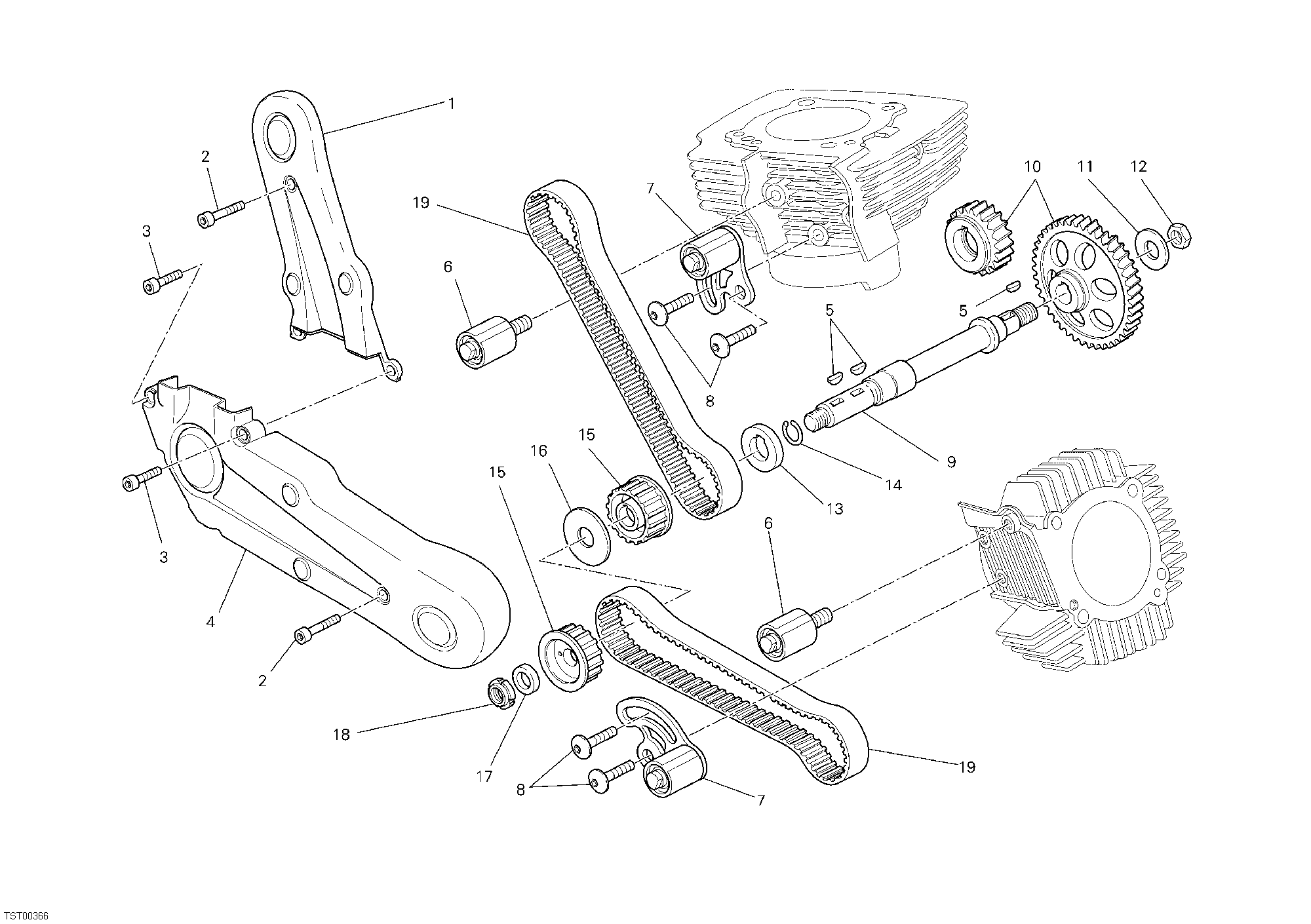 008 COURROIE DISTRIBUTION POUR HYPERMOTARD 796 2011