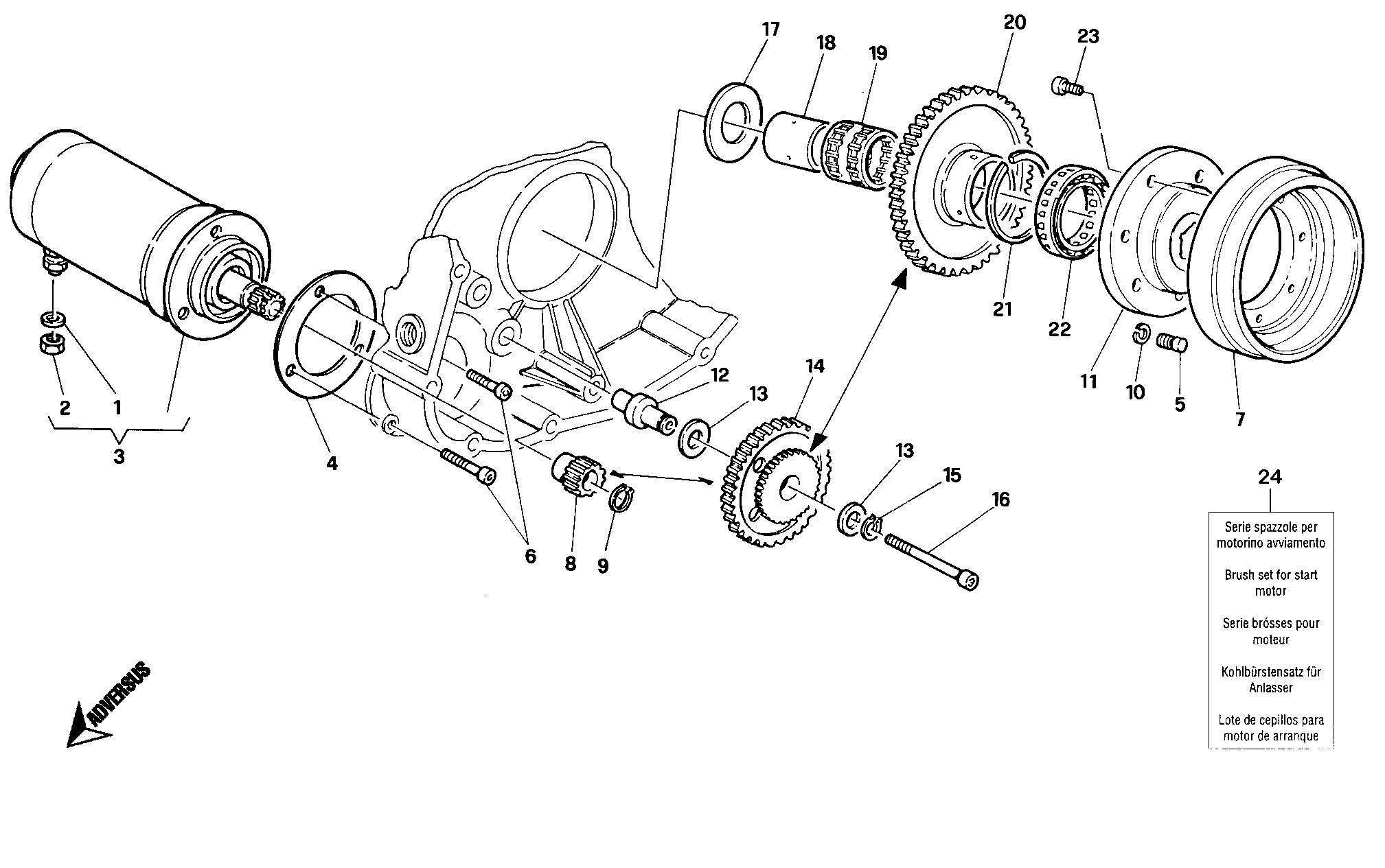 012 GENERATEUR MOTEUR DEMARRAGE POUR SUPERBIKE 748 1995