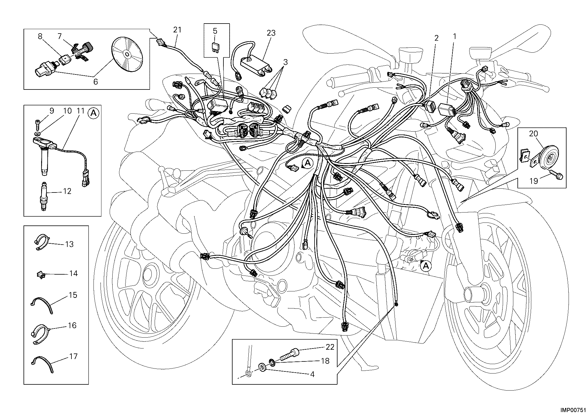 18A FAISCEAU DE FILS POUR STREETFIGHTER 848 2012