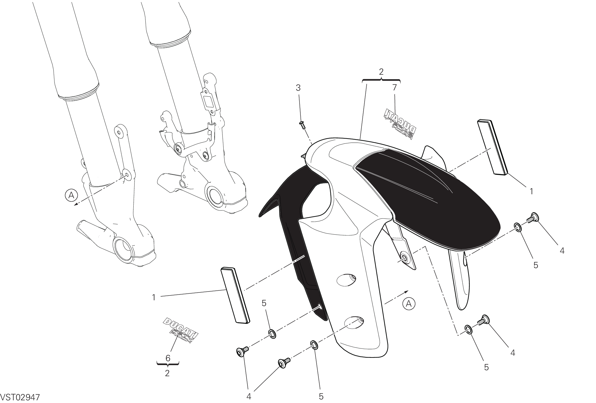 24A GARDE BOUE AVANT POUR MULTISTRADA V4 RALLY RADAR 2025
