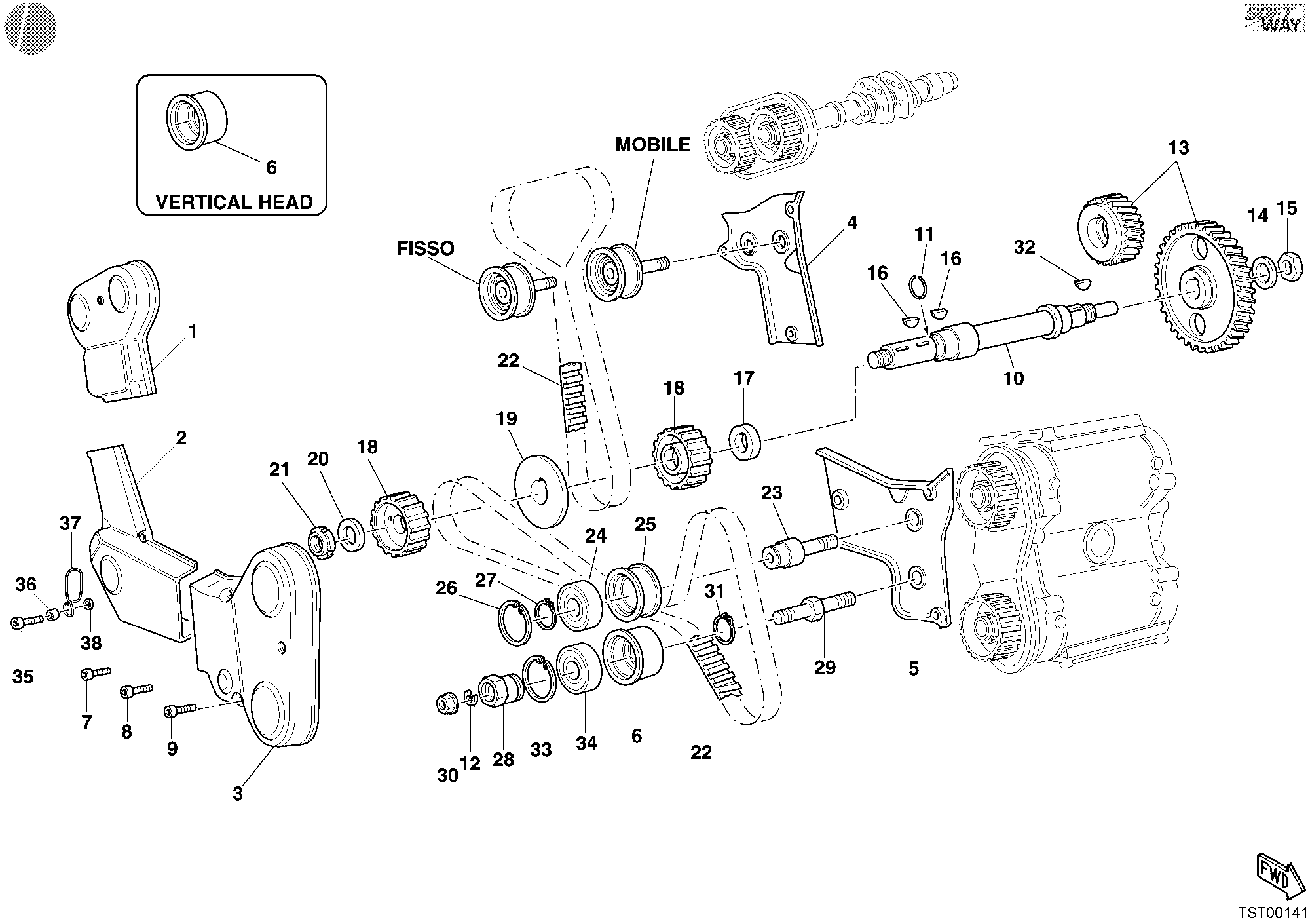 011 COURROIE DISTRIBUTION POUR MONSTER S4R 2003