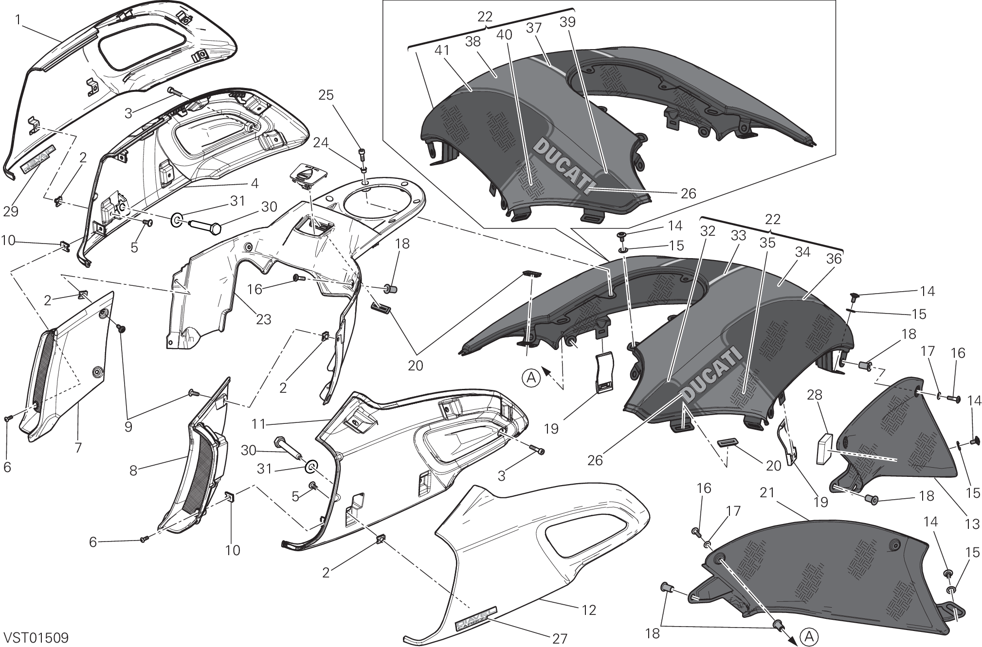 034 COUVERCLES RESERVOIR POUR DIAVEL CARBON FL 2016