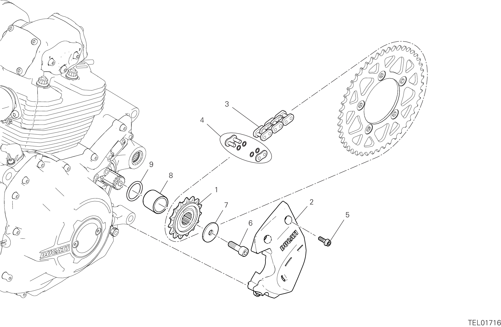 17A PIGNON CHAINE POUR SCRAMBLER 10 ANNIVERSARIO RIZOMA EDITION 2025