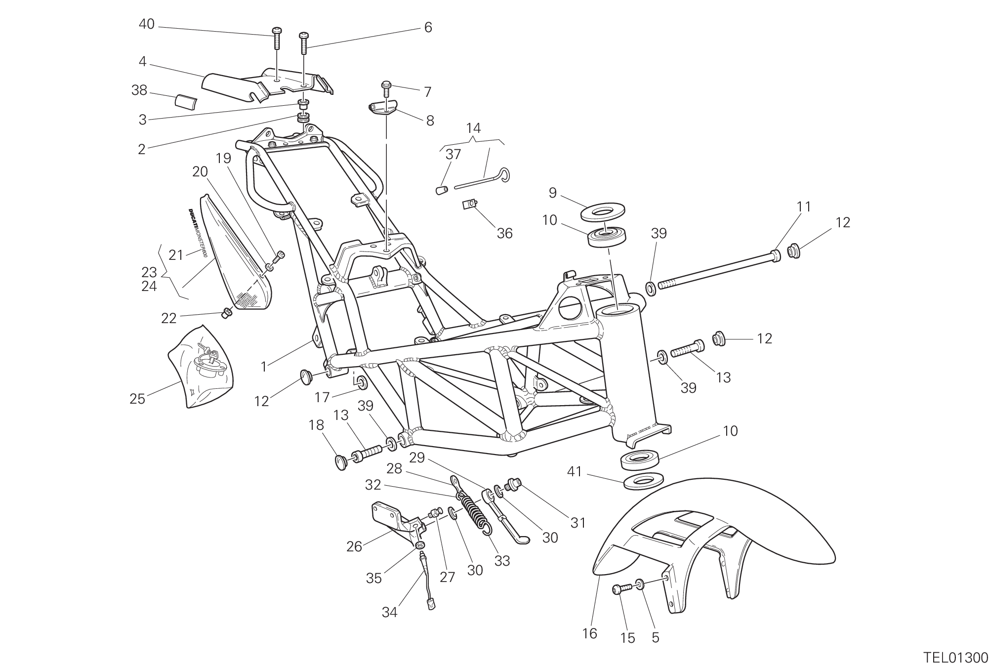 028 CADRE POUR MONSTER 600 1998