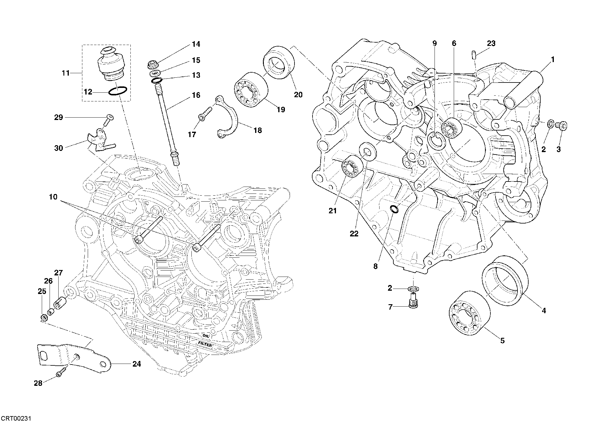 010 CARTER MOTEUR POUR SUPERBIKE 999 R XEROX 2006