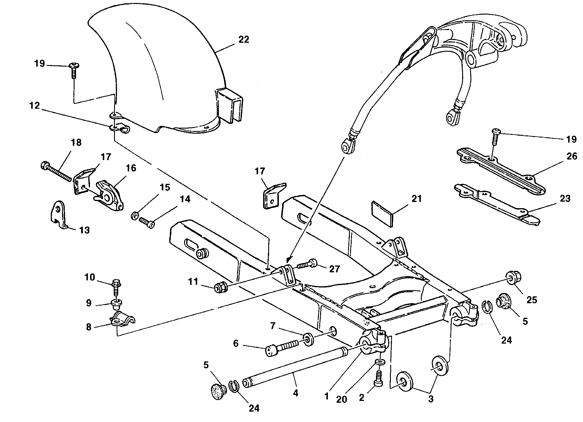 030 BRAS OSCILLANT POUR MONSTER 600 1998