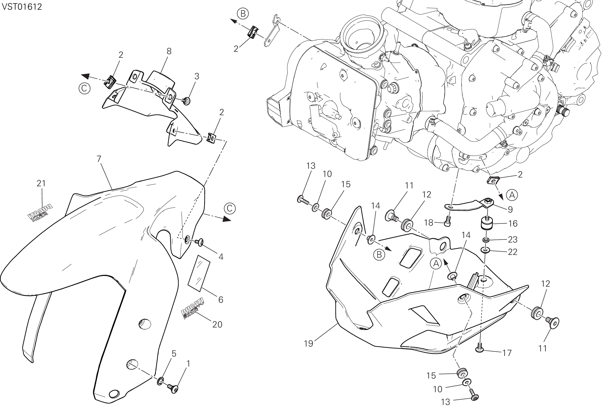 34B HABILLAGE POUR MULTISTRADA 950 2018