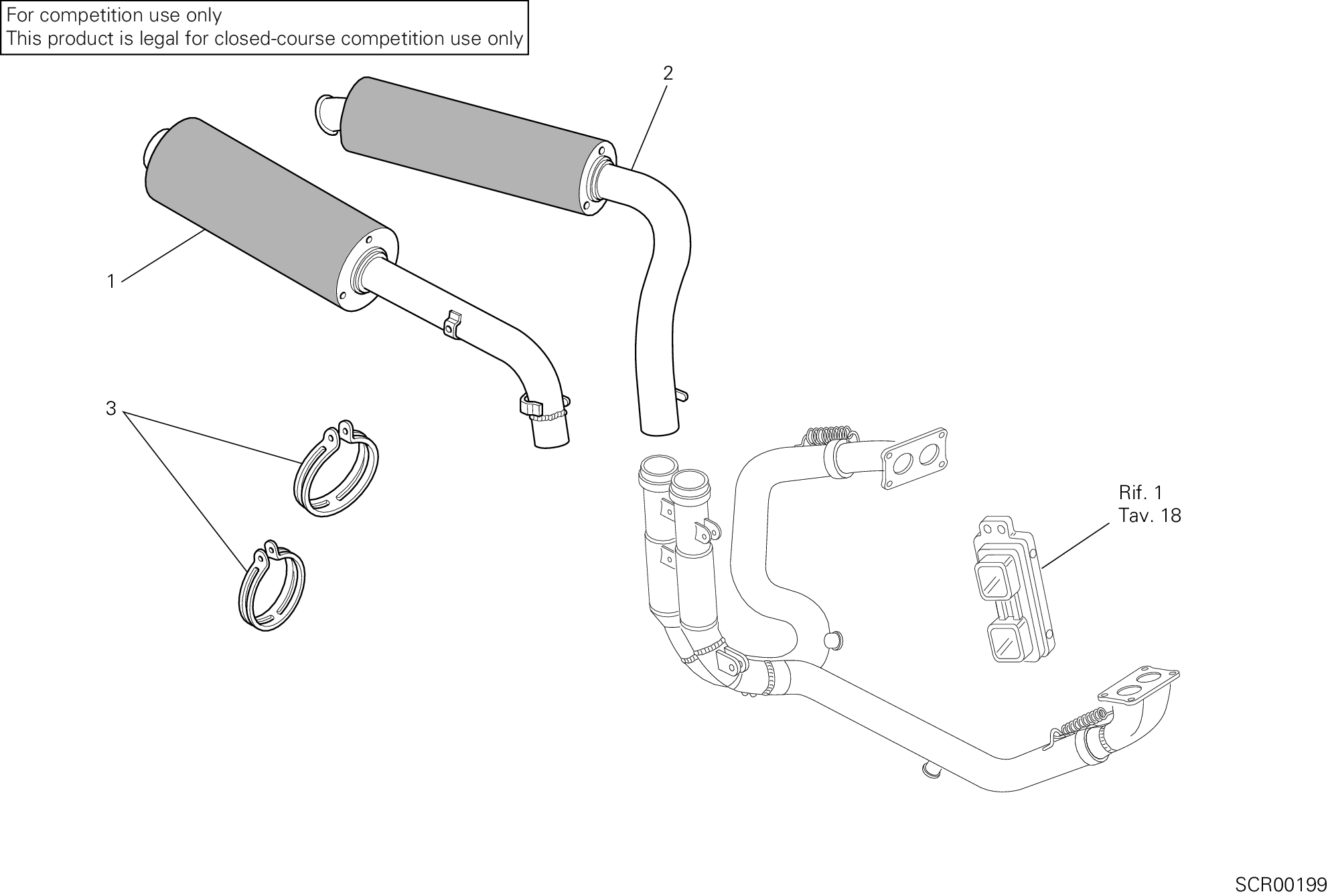 190 ECHAPPEMENT POUR SUPERBIKE 996 R 2001