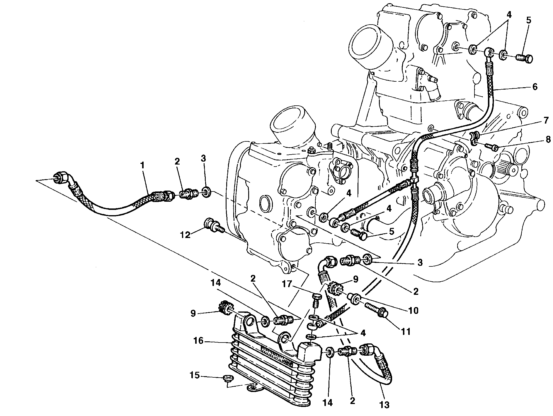 037 RADIATEUR A HUILE POUR SUPERBIKE 916 SPS 1998