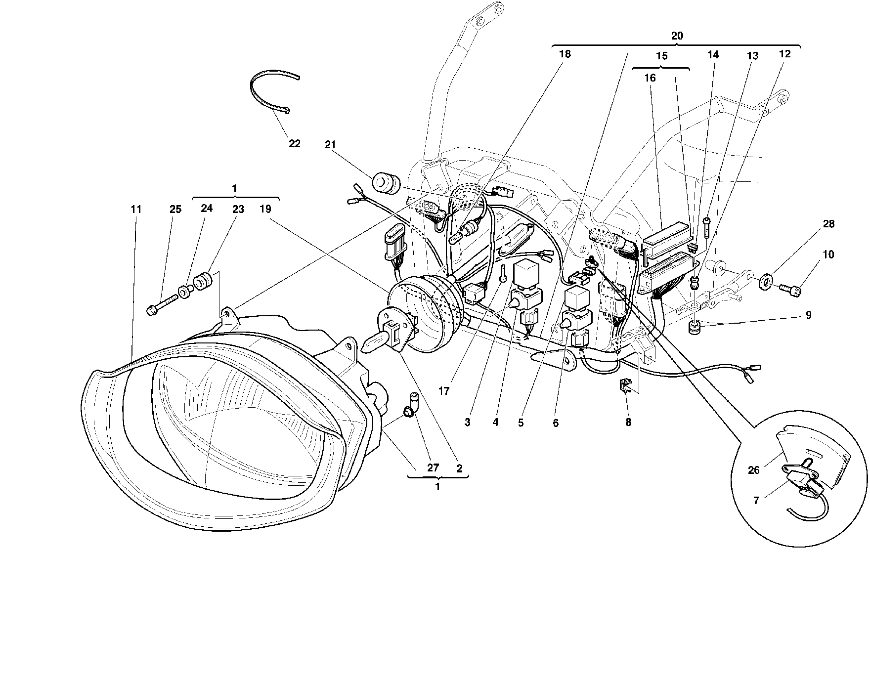 220 FEU AVANT POUR SUPERSPORT 900 SS 1999