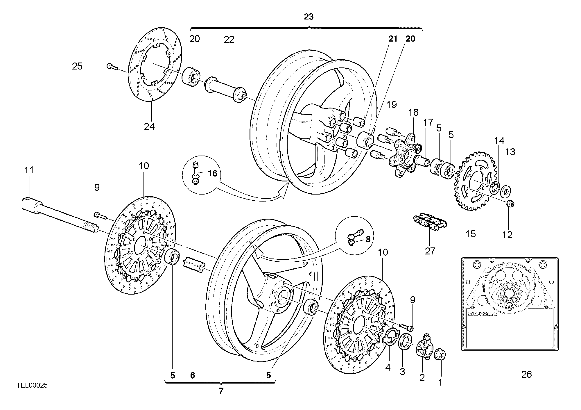 034 ROUES POUR SUPERSPORT 750 SS 2000