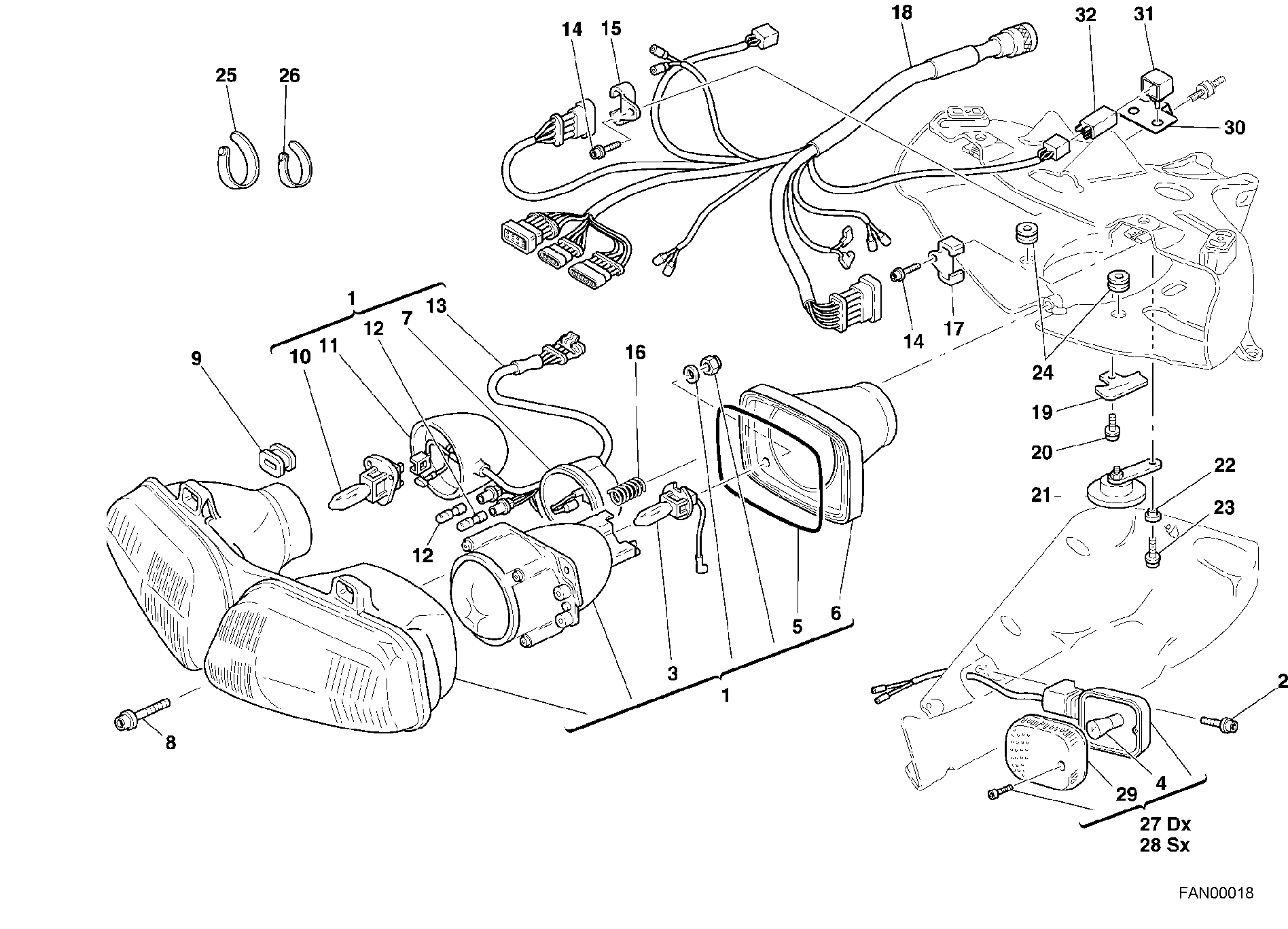 021 FEU AVANT POUR SUPERBIKE 748 S 2000