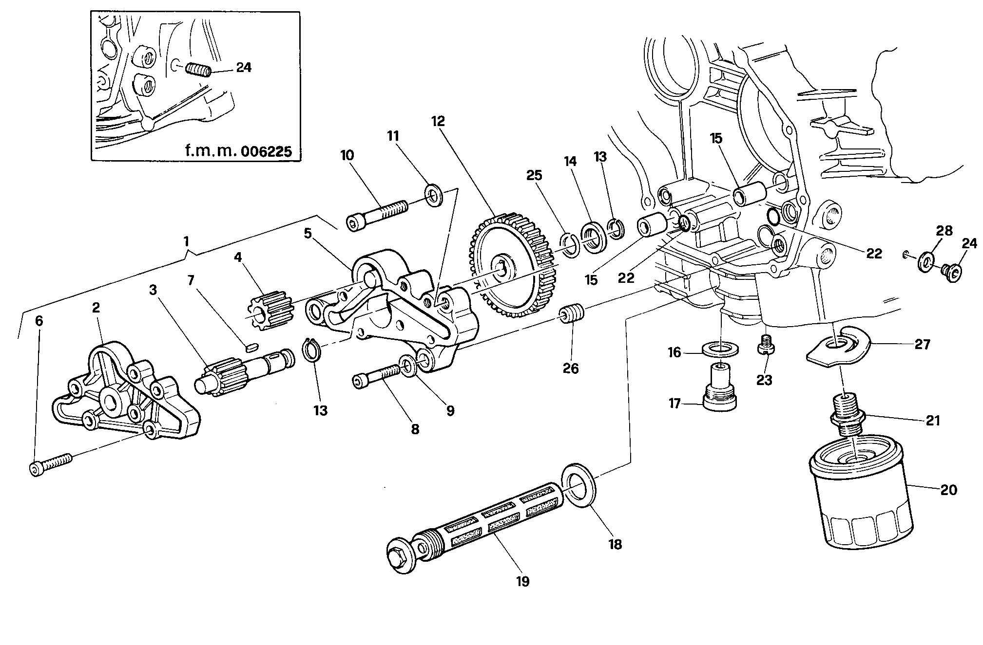 009 POMPE A HUILE FILTRE POUR SUPERBIKE 916 SENNA 1996
